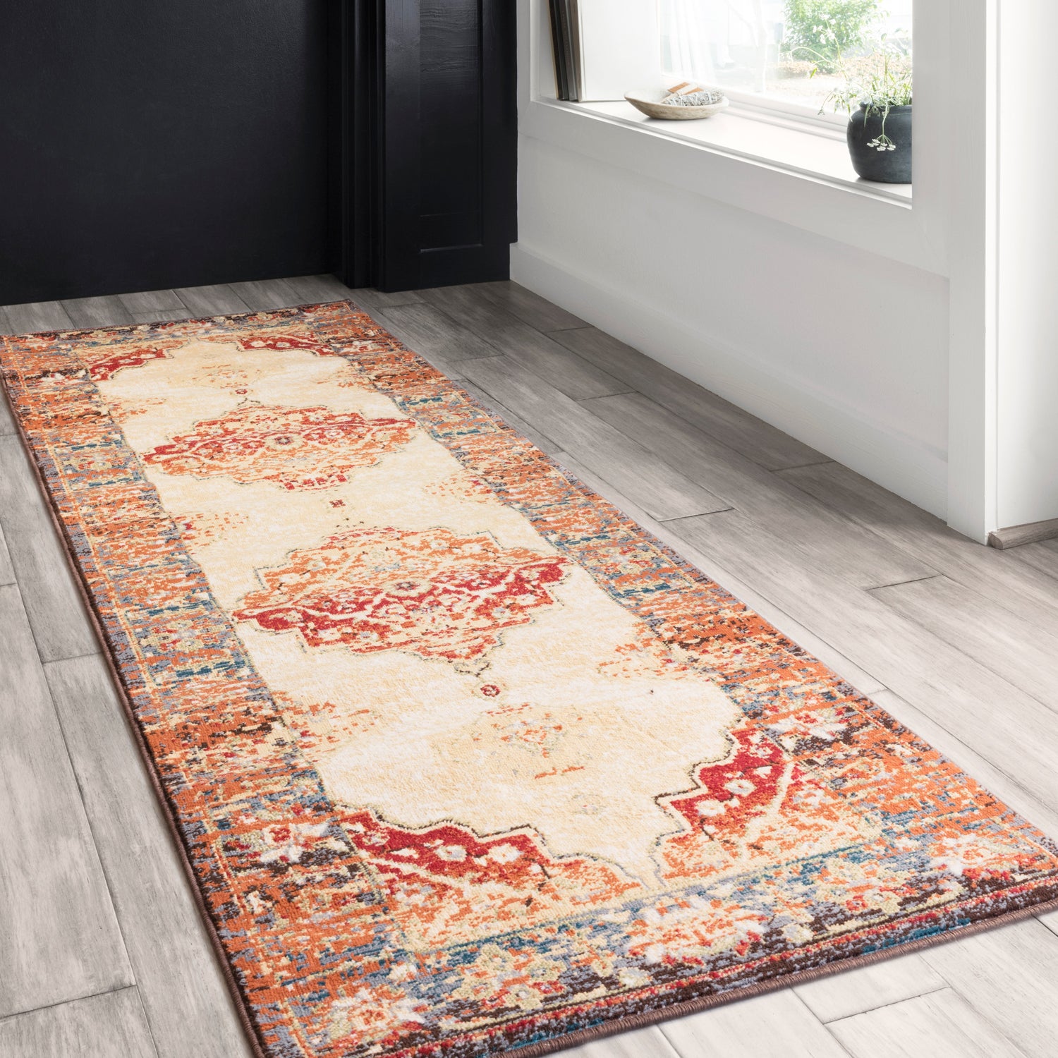Loloi Isadora Antique Ivory/Sunset Power Loomed Rug