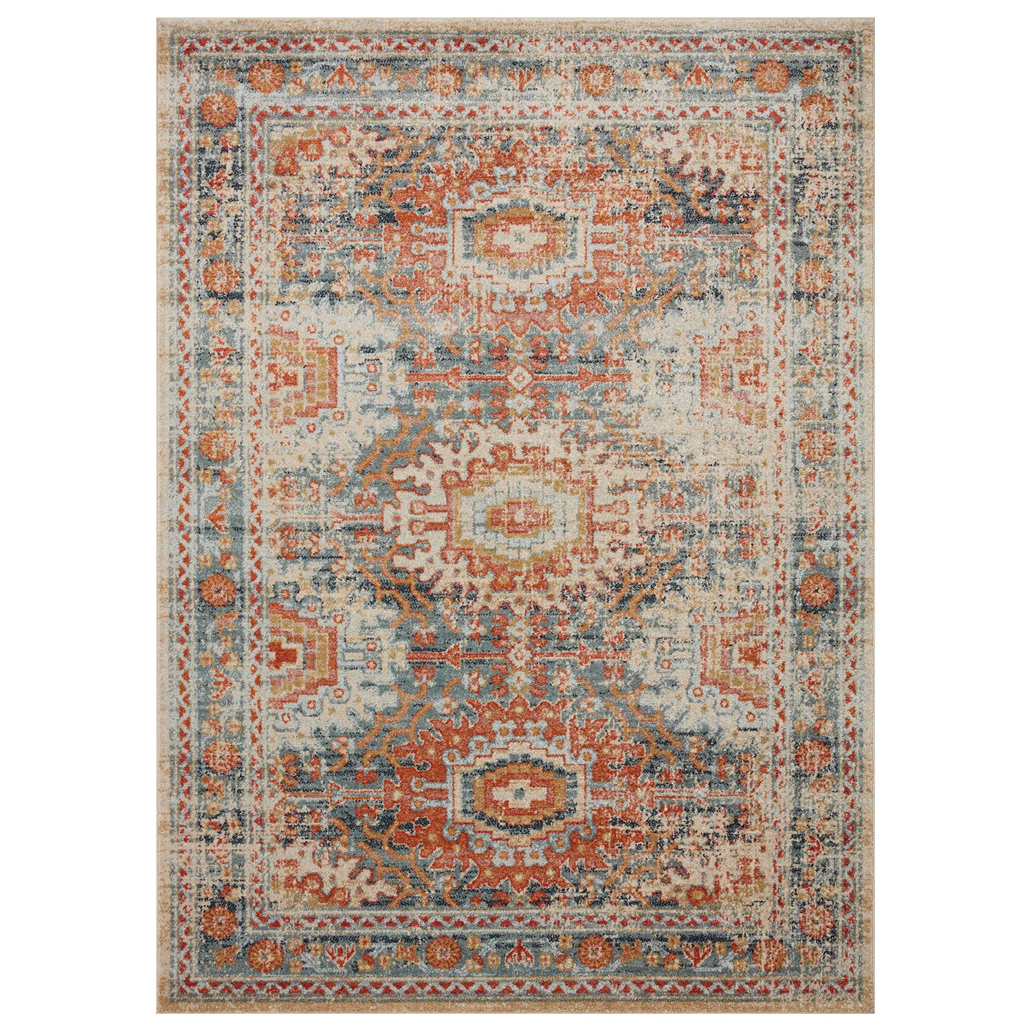 Loloi Jocelyn Mist/Multi Power Loomed Rug