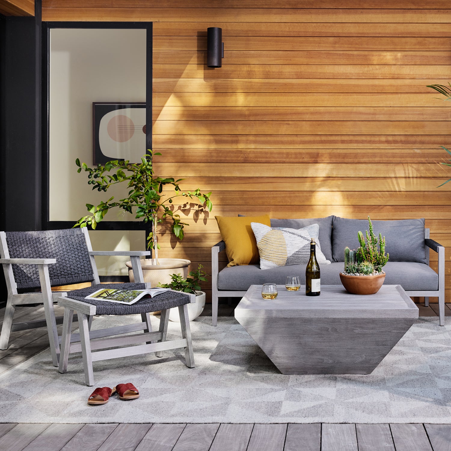 Four Hands Delano Gray Outdoor Chair