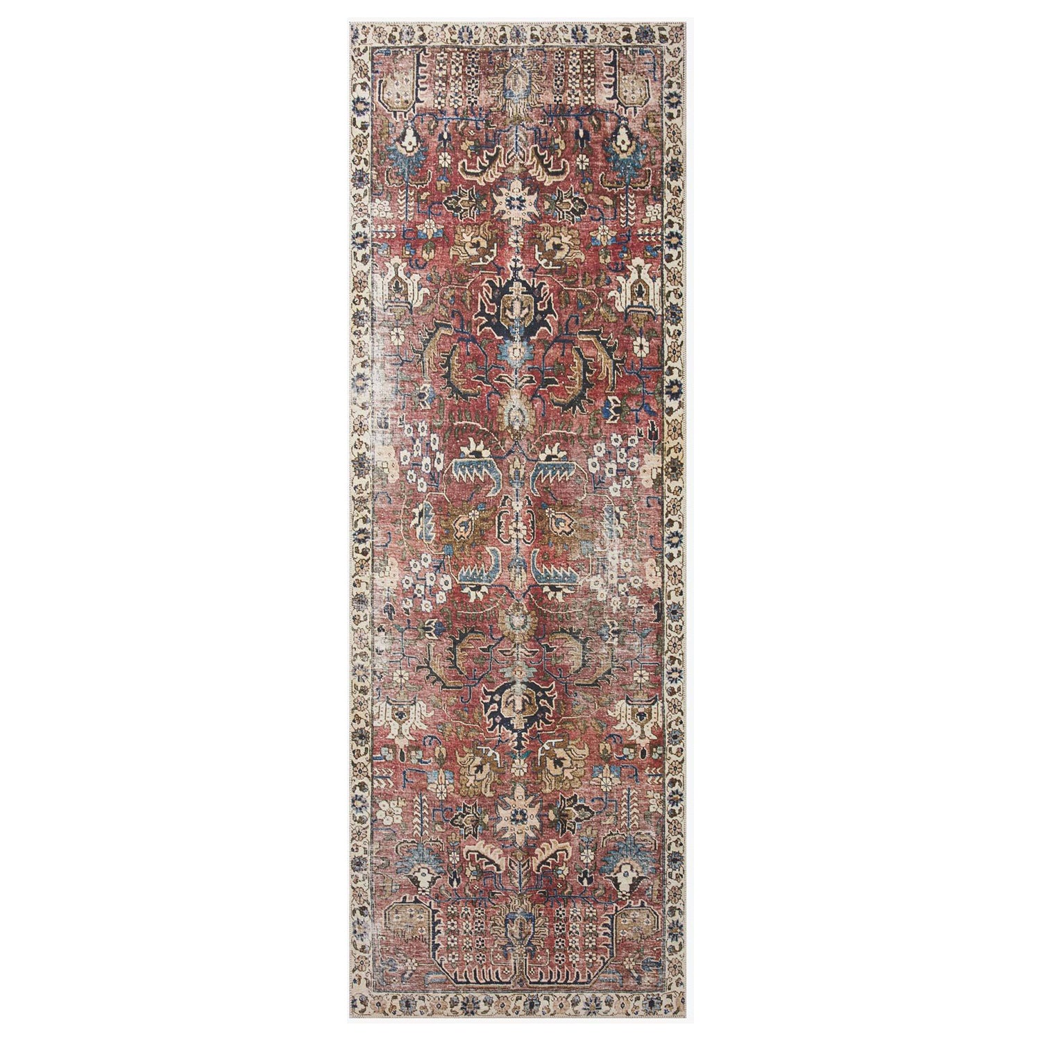 Chris Loves Julia × Loloi Jules Merlot/Multi Power Loomed Rug