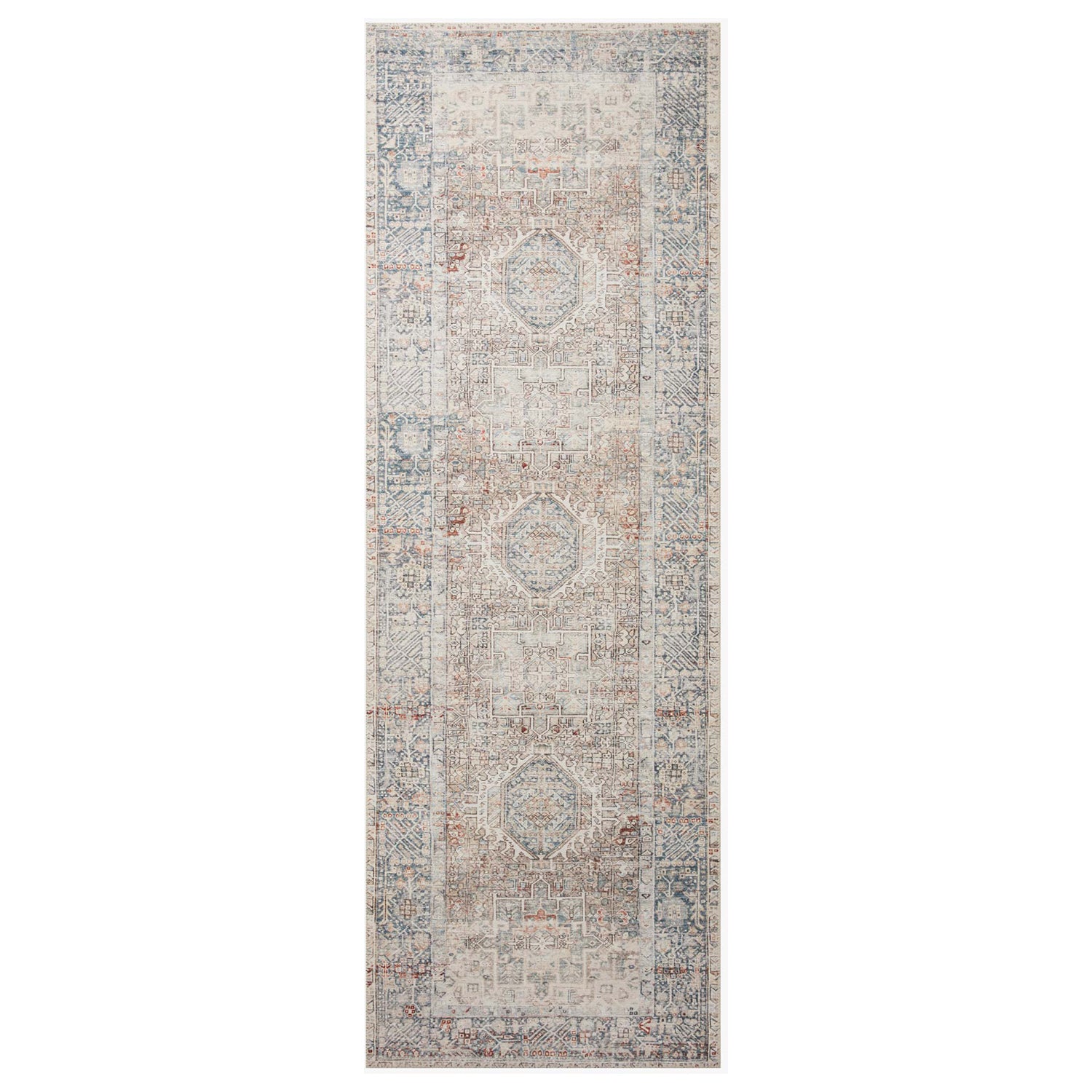 Chris Loves Julia × Loloi Jules Natural/Ocean Power Loomed Rug