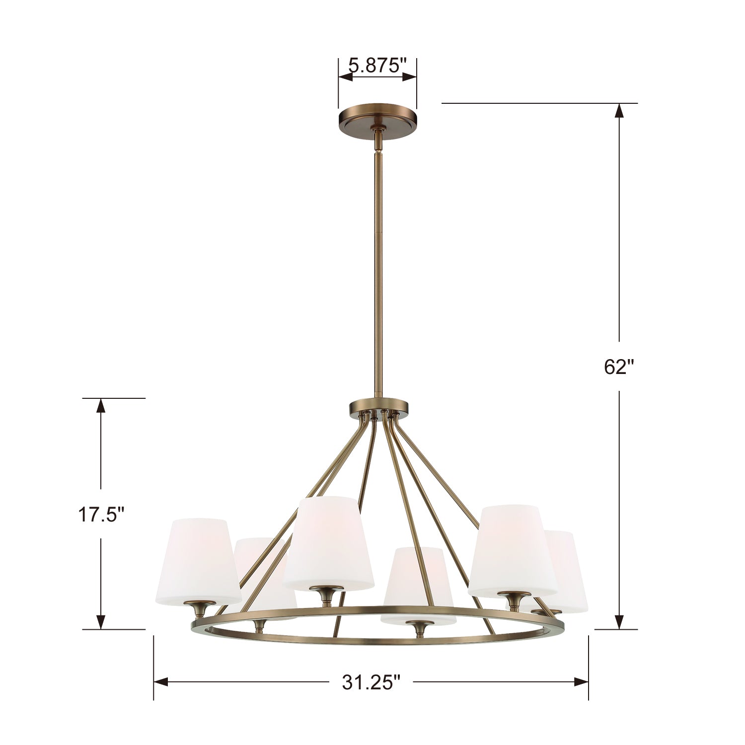 Crystorama Keenan 6-Light Chandelier