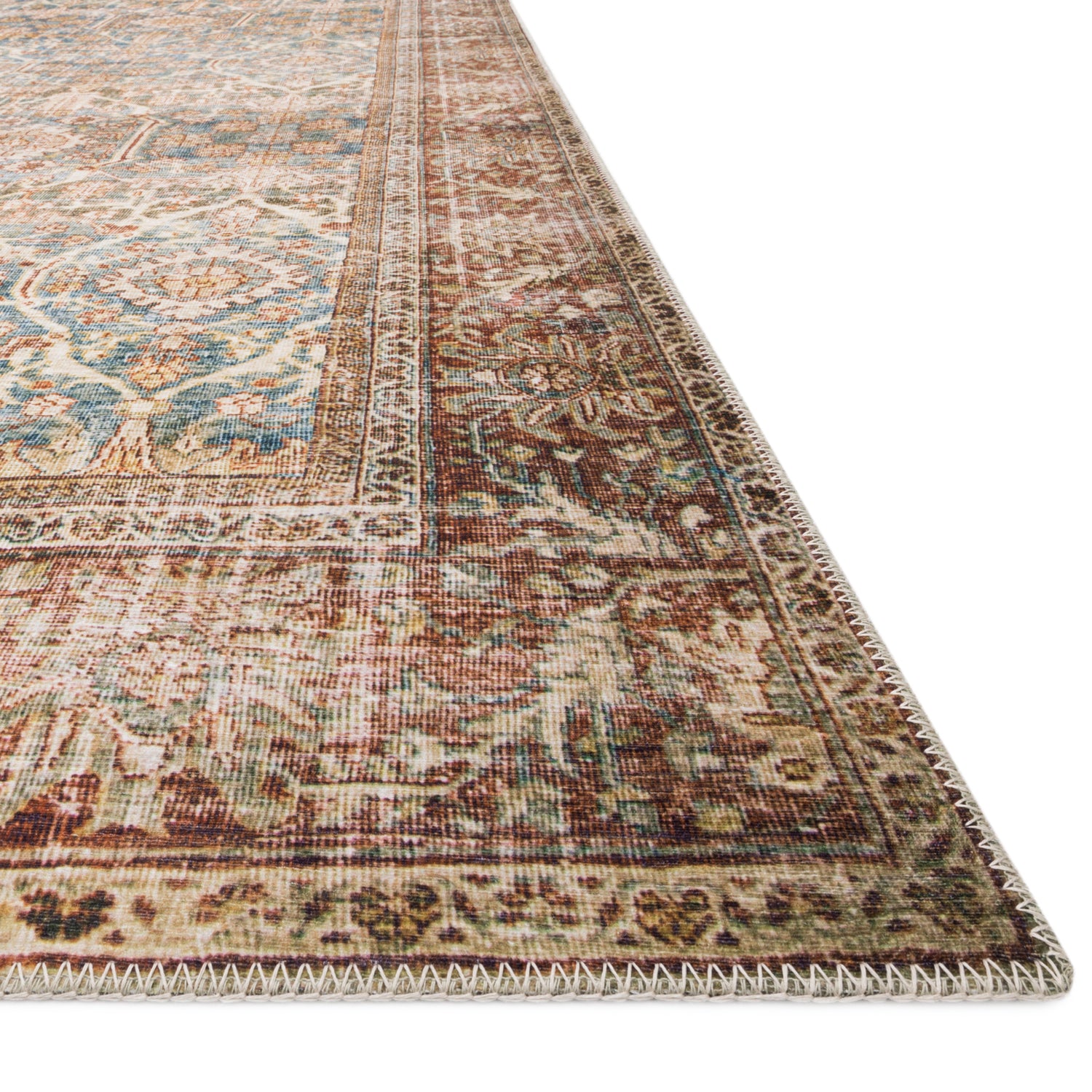 Loloi Layla Ocean/Rust Power Loomed Rug