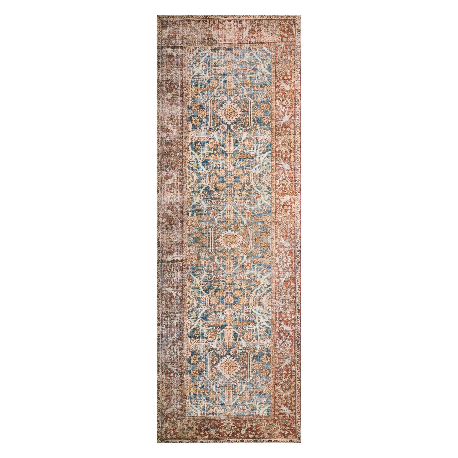 Loloi Layla Ocean/Rust Power Loomed Rug