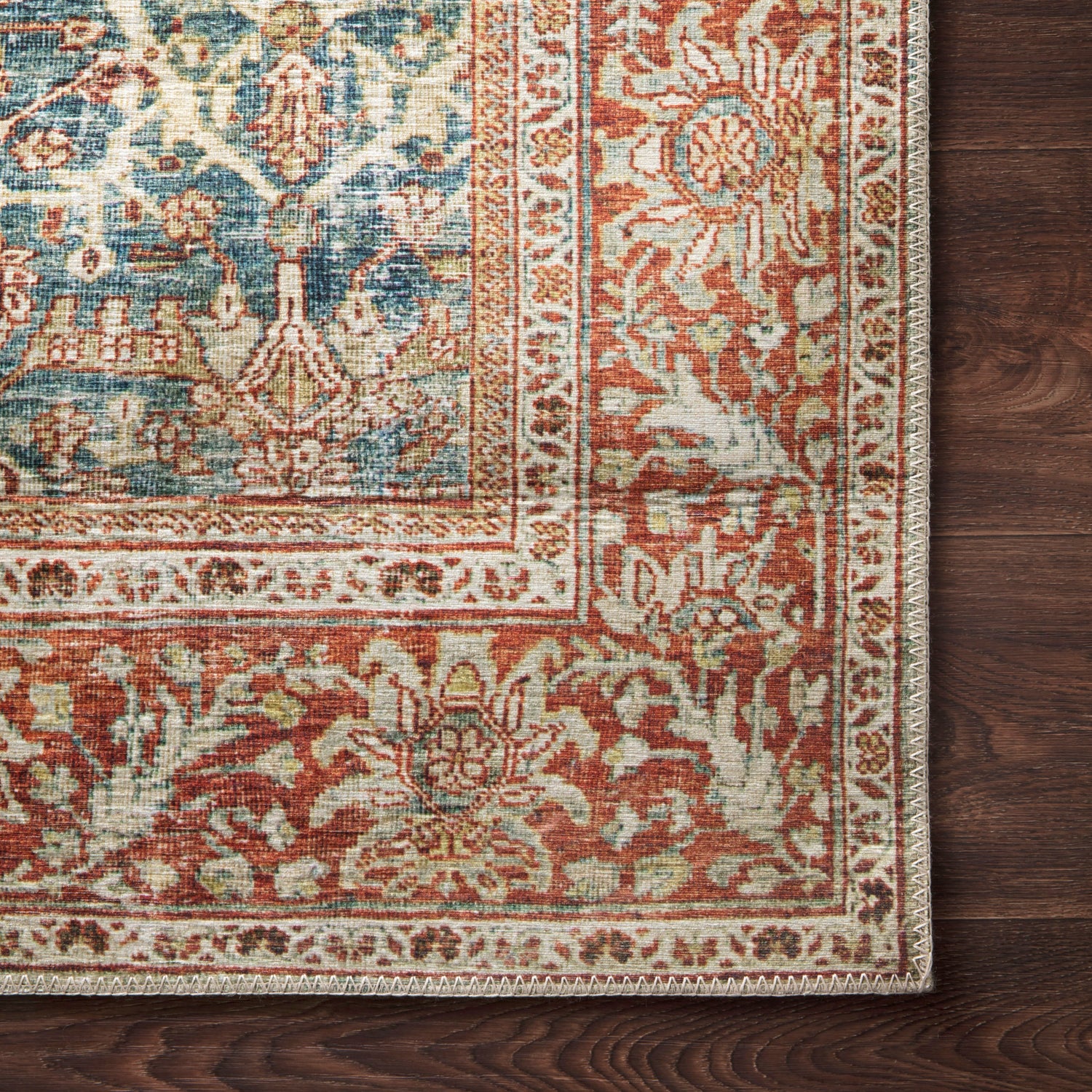 Loloi Layla Ocean/Rust Power Loomed Rug