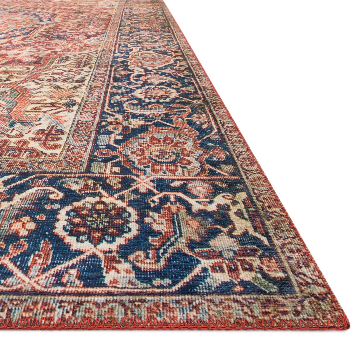 Loloi Layla Red/Navy Power Loomed Rug