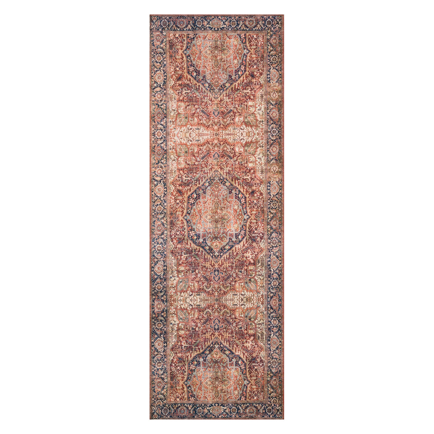 Loloi Layla Red/Navy Power Loomed Rug