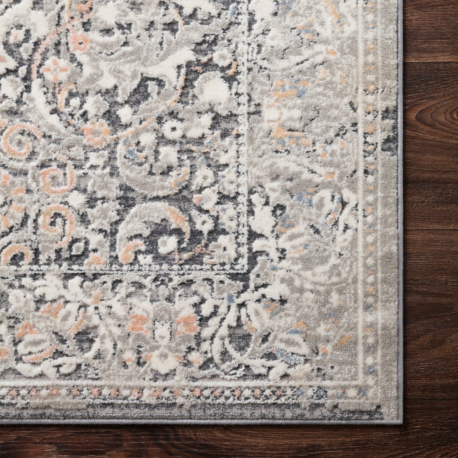 Loloi Lucia Gray/Mist Power Loomed Rug