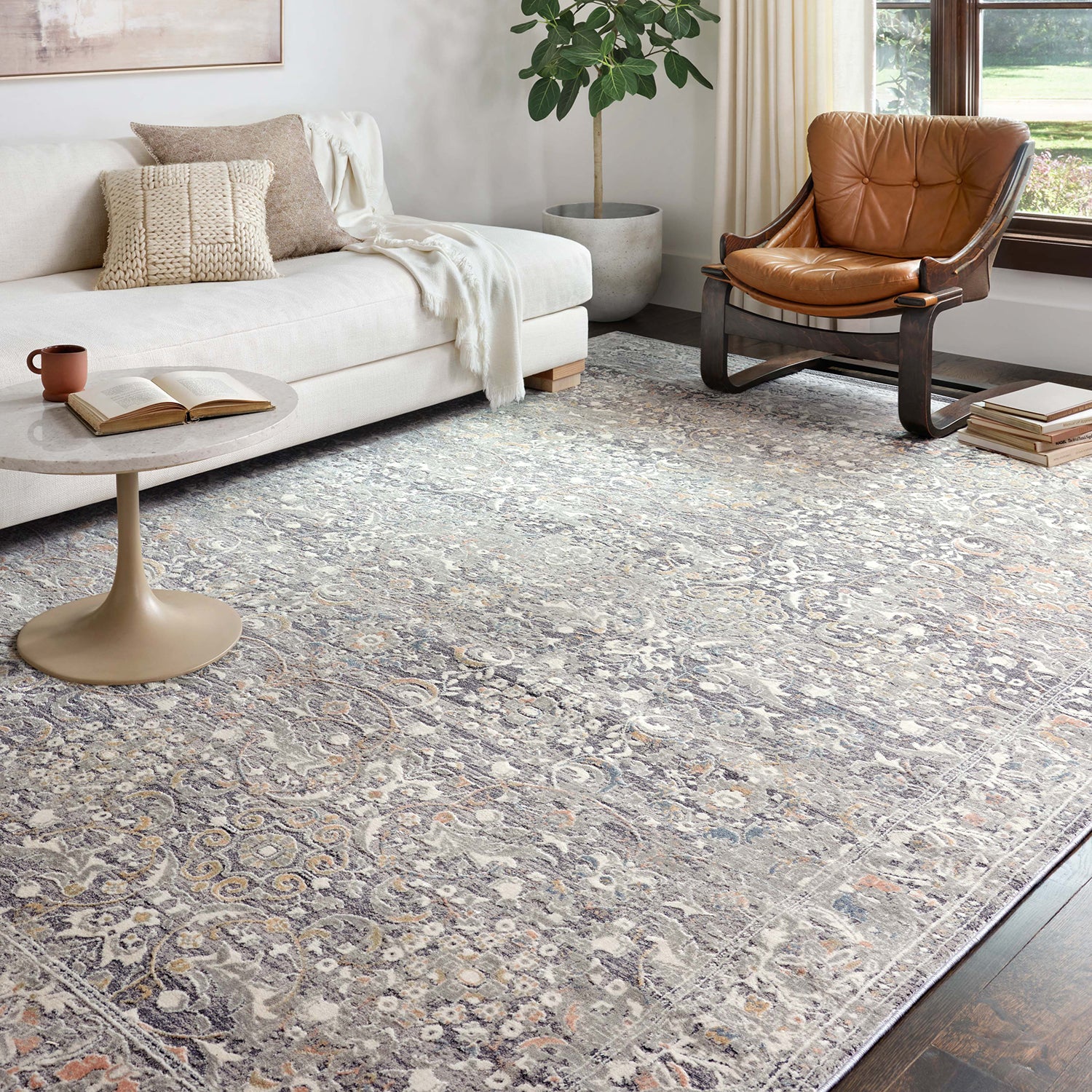 Loloi Lucia Gray/Mist Power Loomed Rug