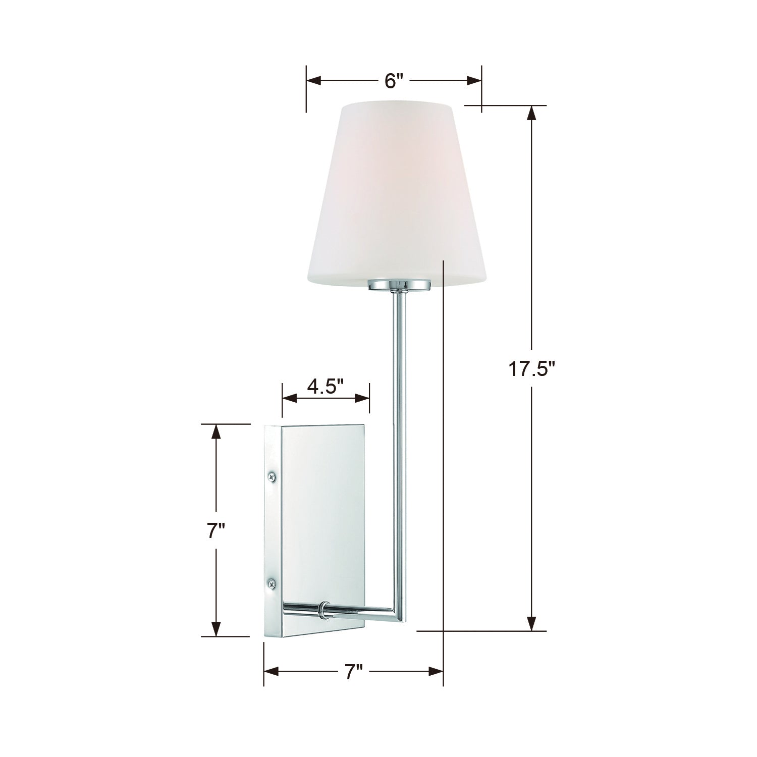 Crystorama Lena Cone Shade 1-Light Wall Sconce