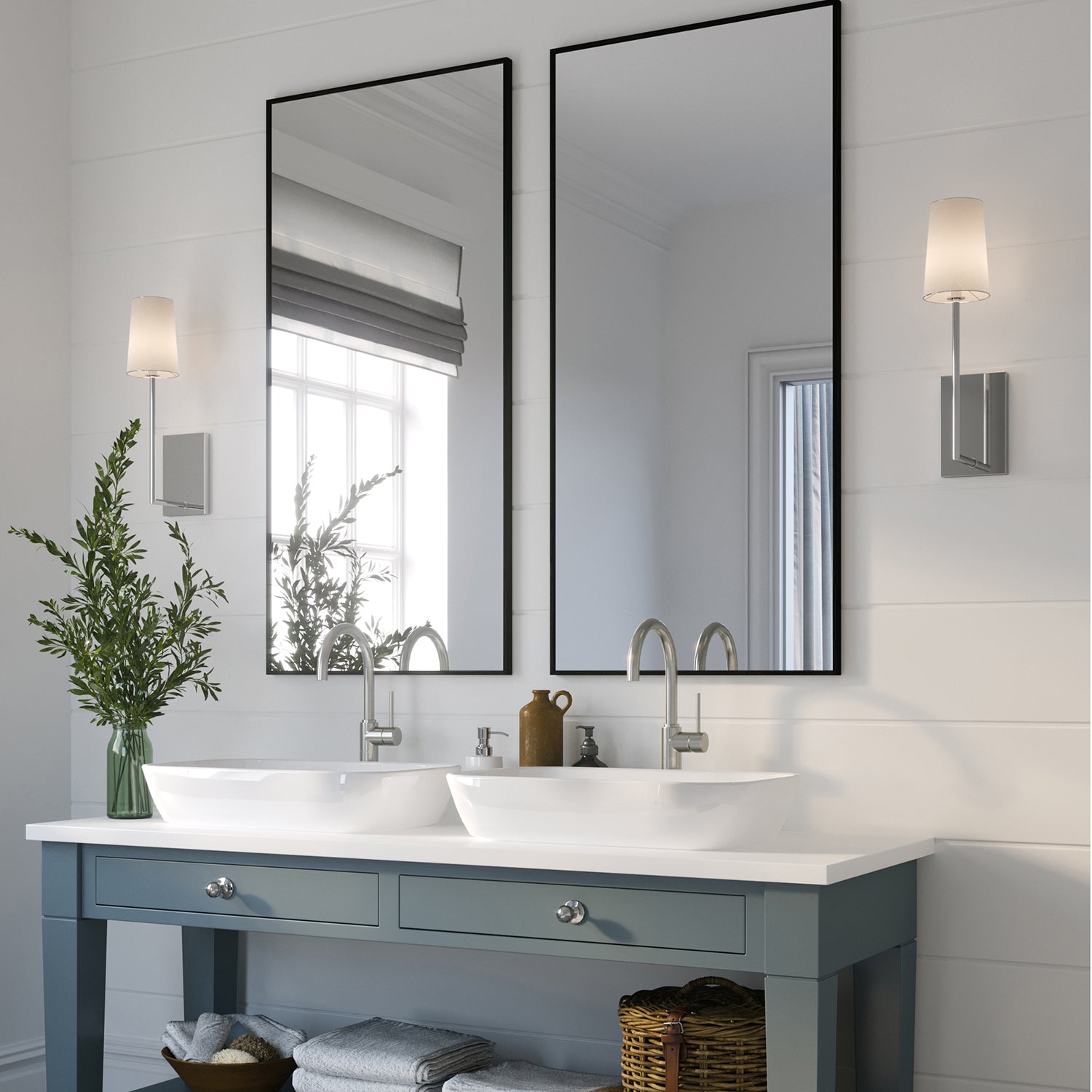 Crystorama Lena Cylinder Shade 1-Light Wall Sconce