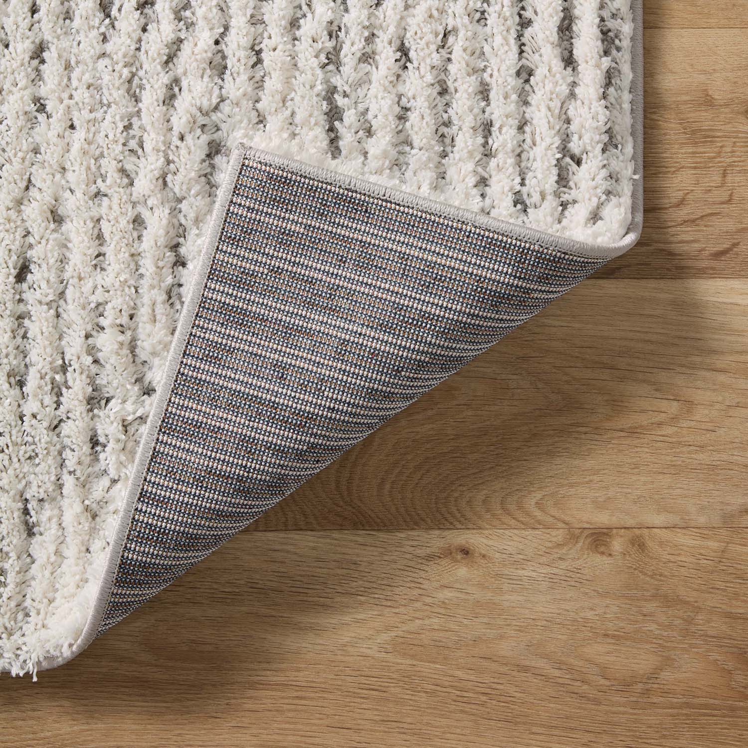 Loloi Levitt Shag Ivory/Gray Power Loomed Rug