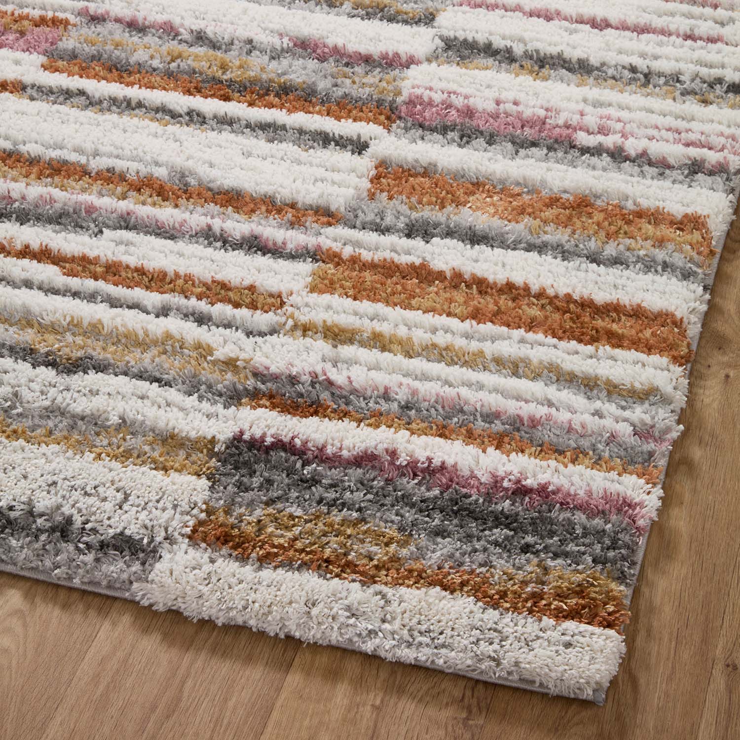 Loloi Levitt Shag Ivory/Sunset Power Loomed Rug