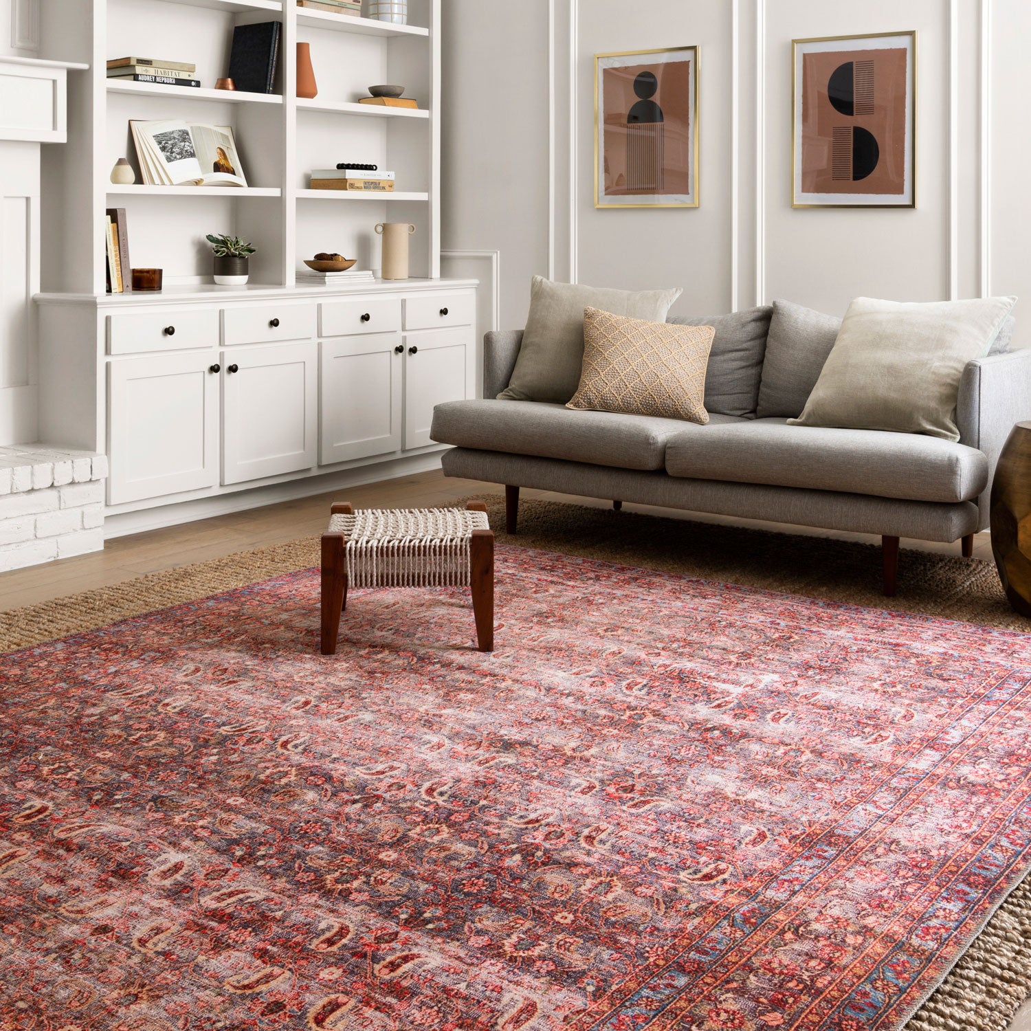 Loloi Loren Eggplant/Crimson Power Loomed Rug