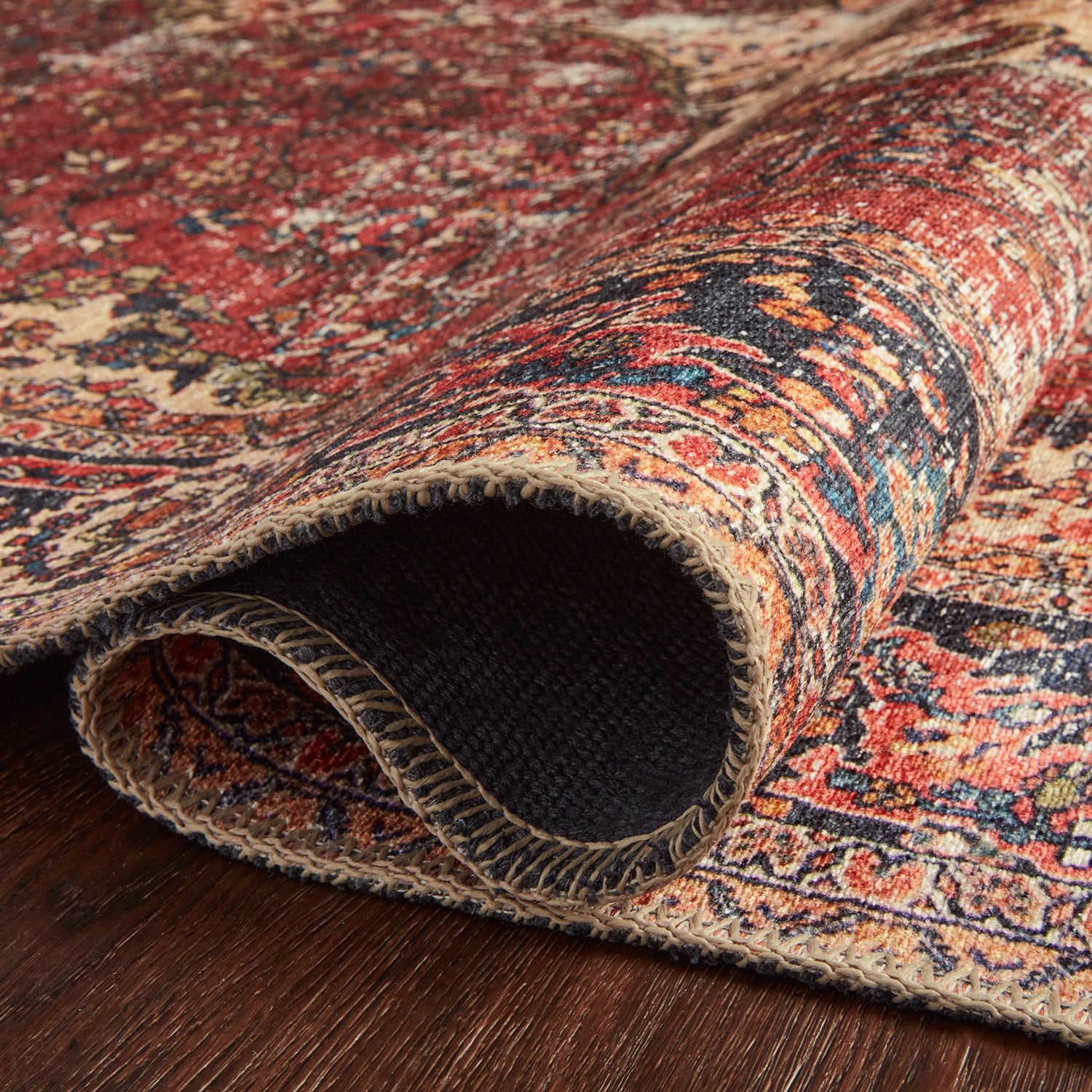 Loloi Loren Red/Navy Power Loomed Rug