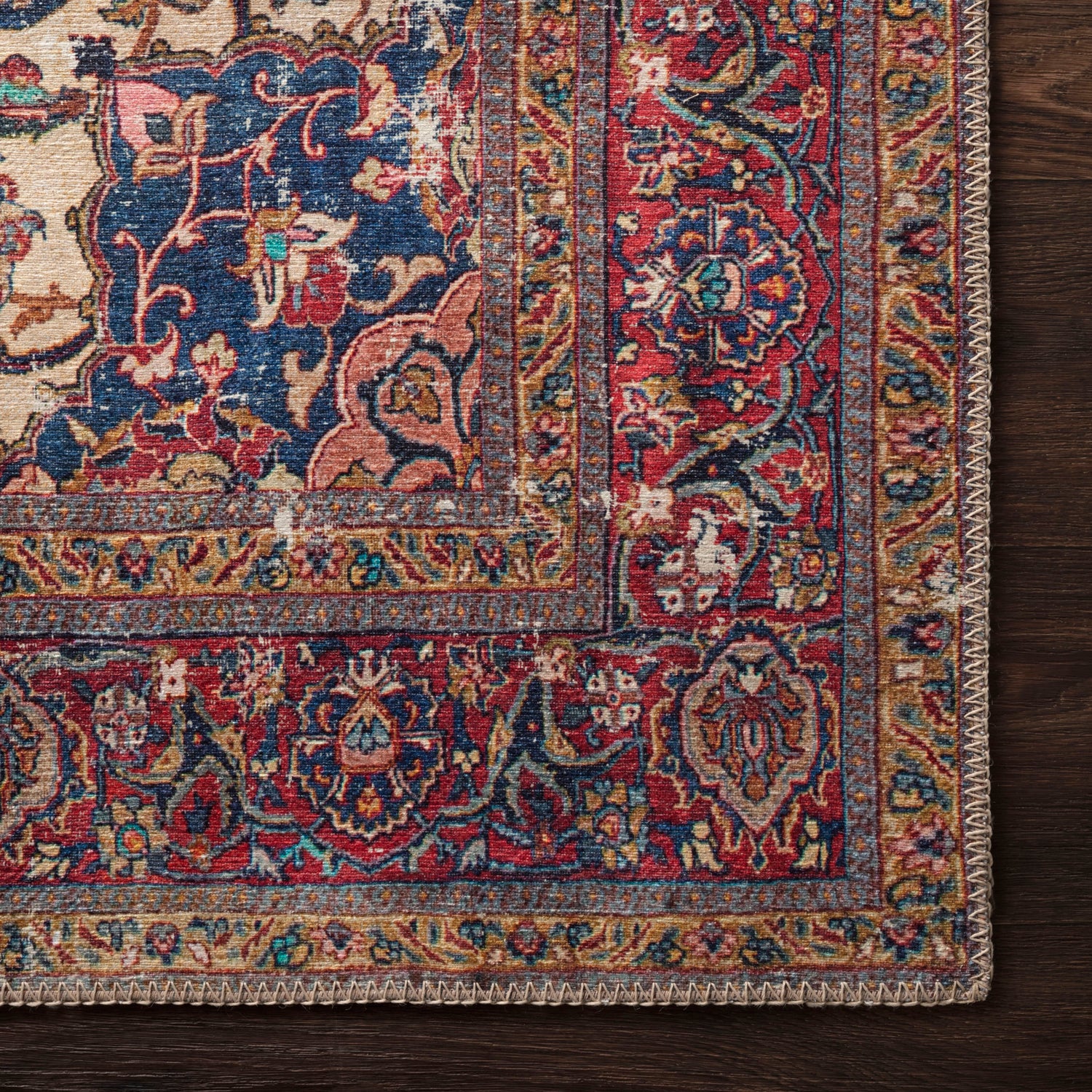 Loloi Loren Sand/Multi Power Loomed Rug