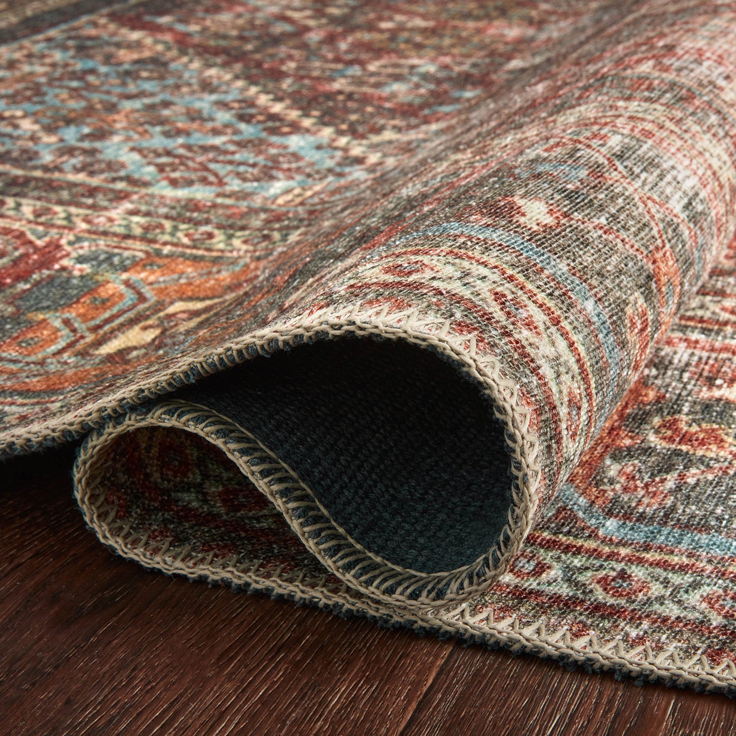 Loloi Loren Brick/Midnight Power Loomed Rug