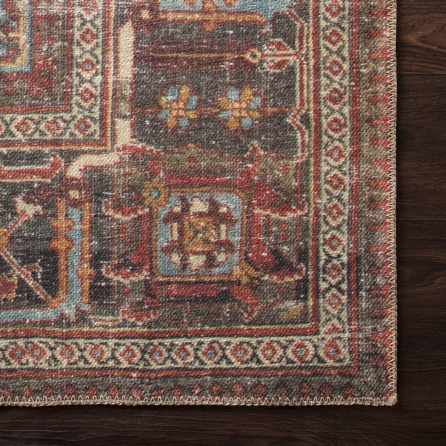 Loloi Loren Brick/Midnight Power Loomed Rug