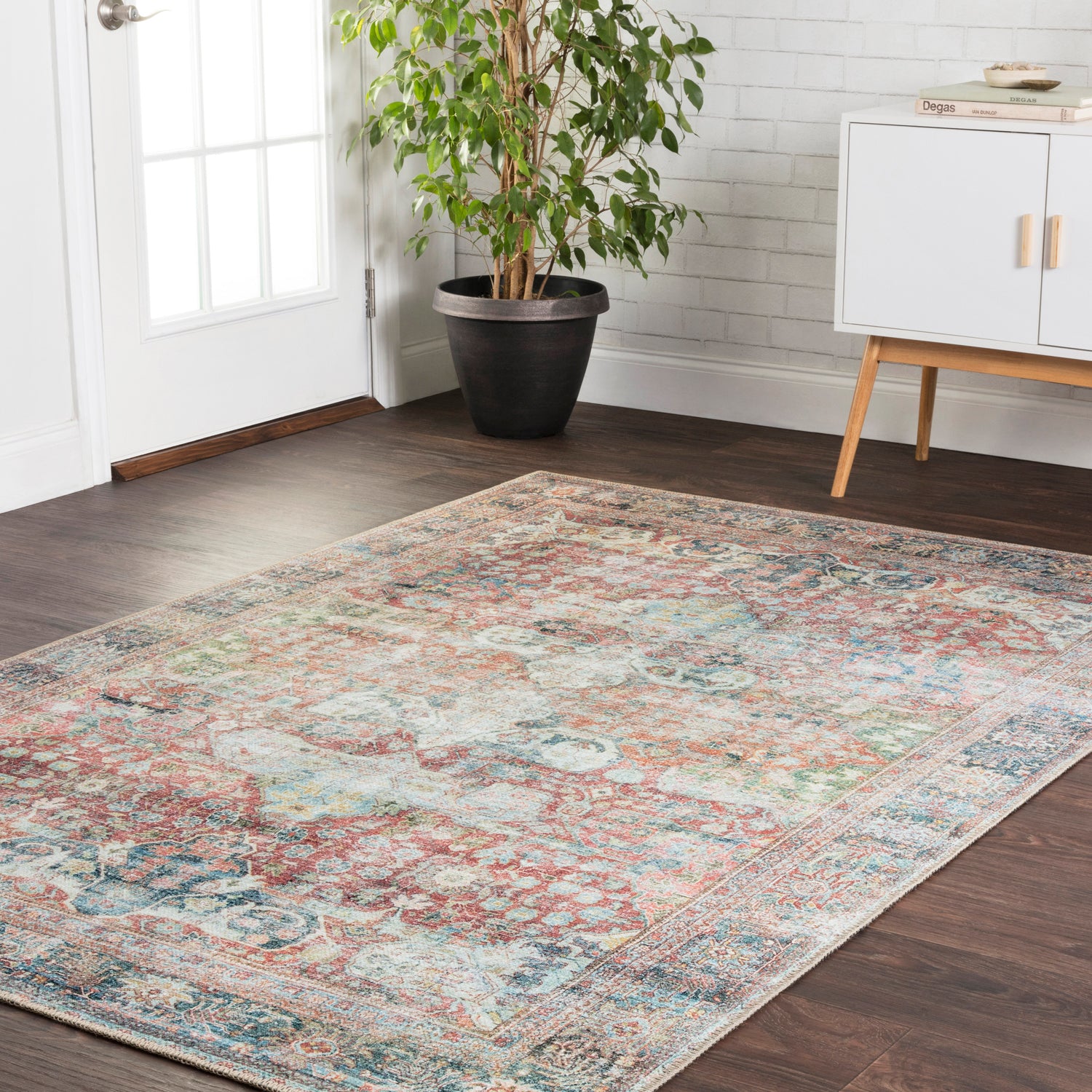 Loloi Loren Brick/Multi Power Loomed Rug