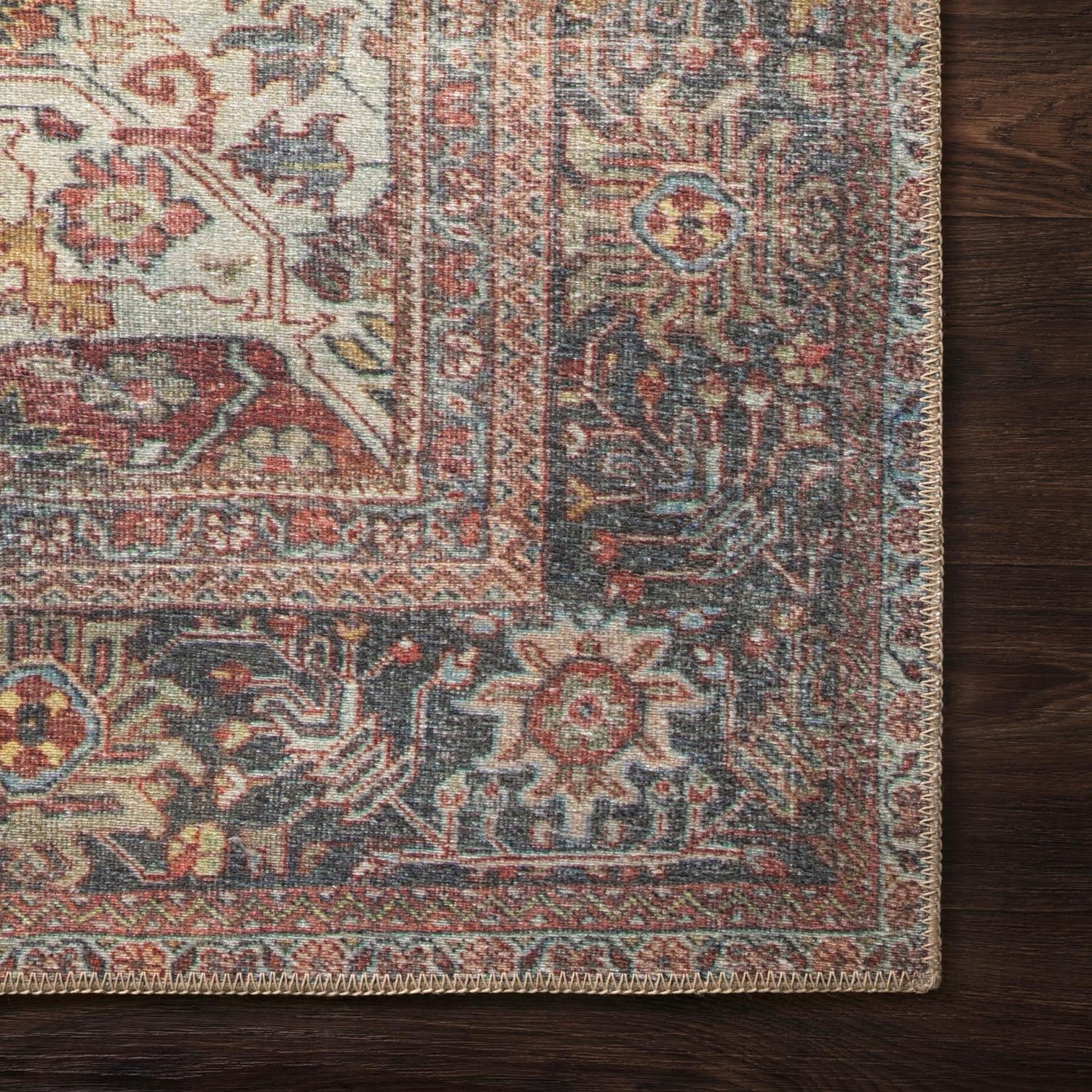 Loloi Loren Brick/Multi Power Loomed Rug