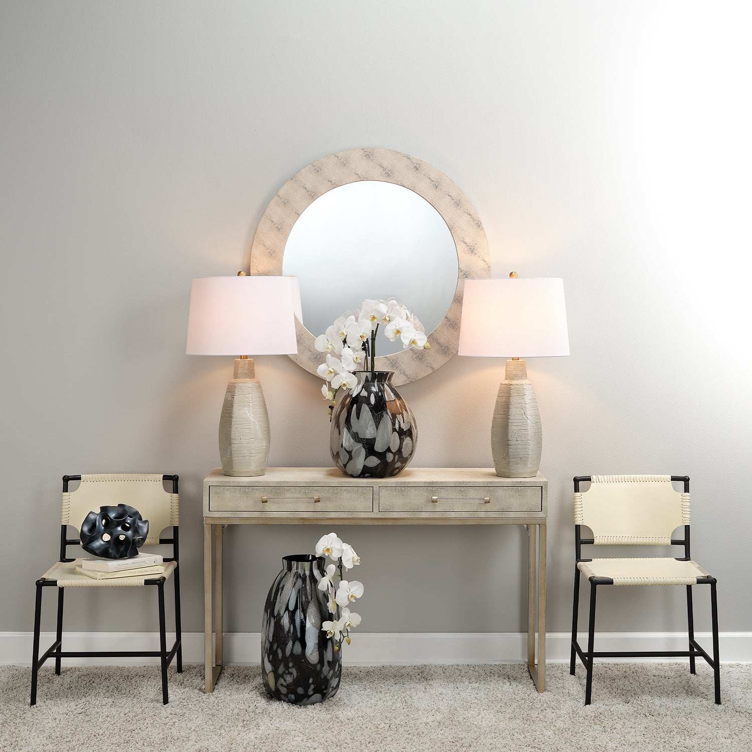 Lifestyle by Jamie Young Brunn Round Wall Mirror
