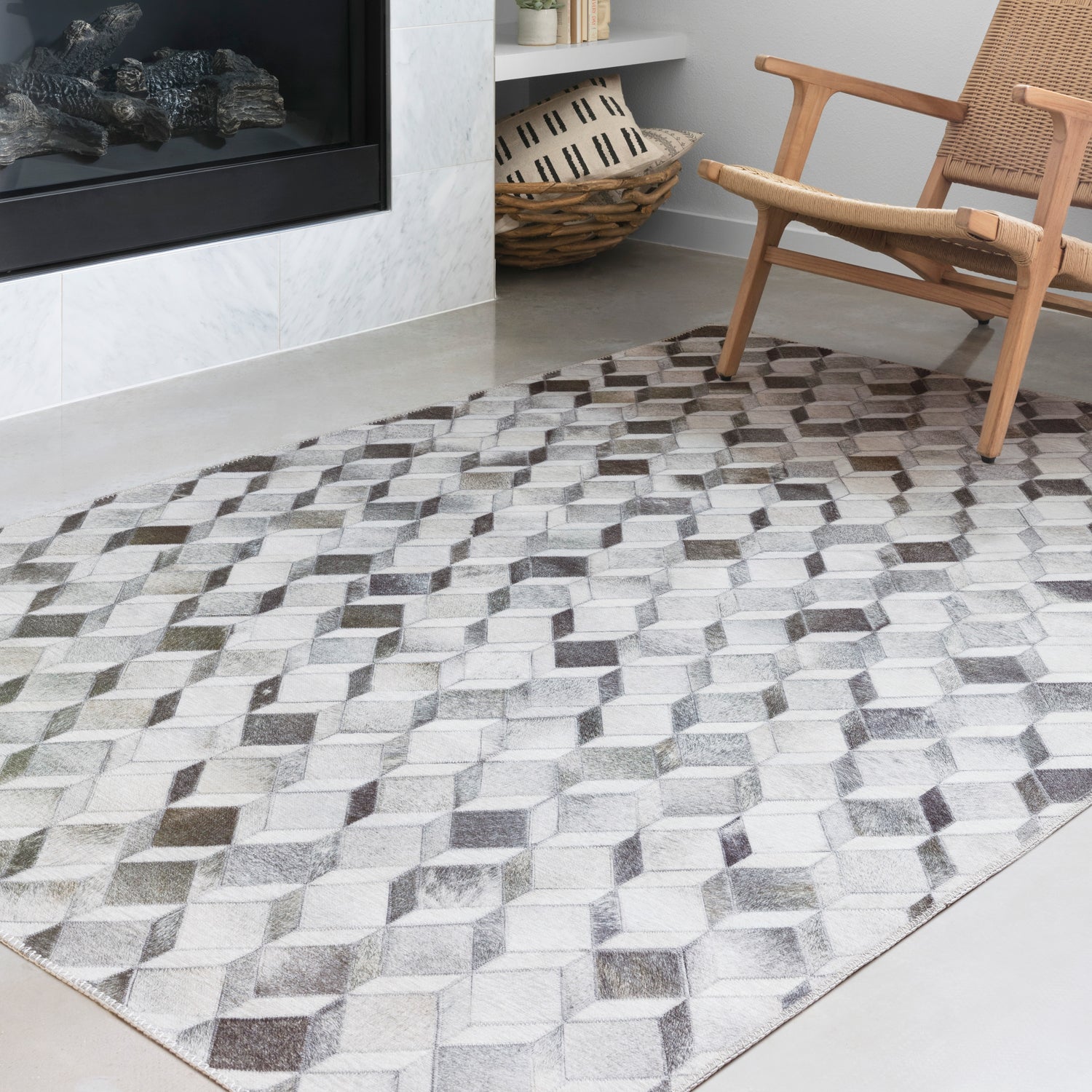 Loloi Maddox Gray/Mocha Power Loomed Rug