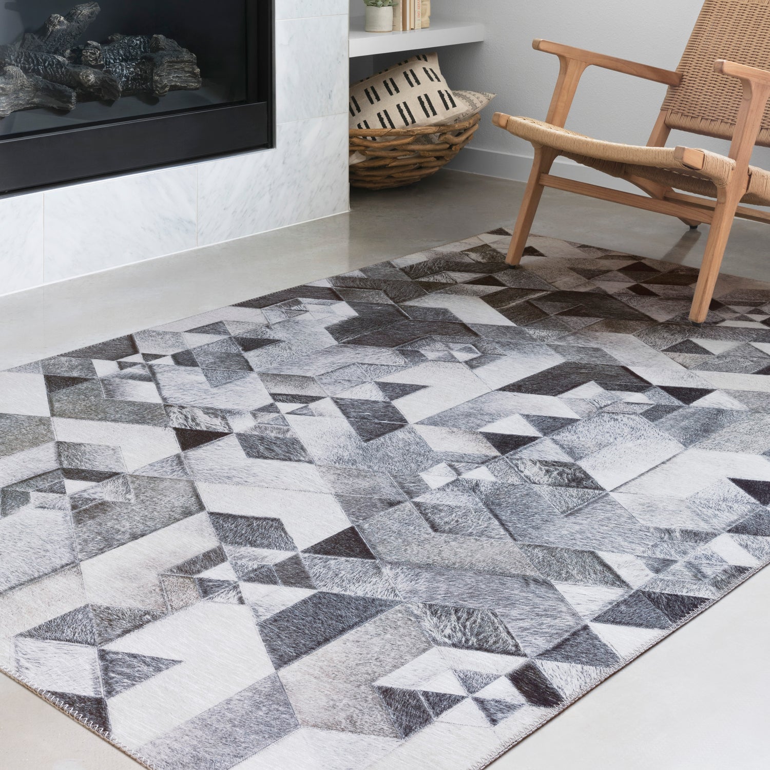 Loloi Maddox Gray/Ivory Power Loomed Rug