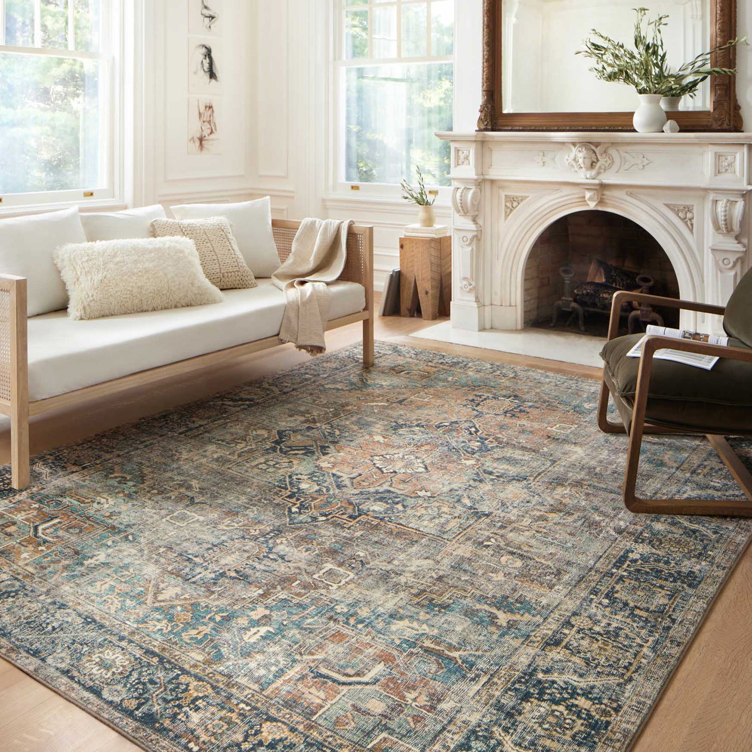 Loloi Margot CloudPile Terracotta/Lagoon Power Loomed Rug