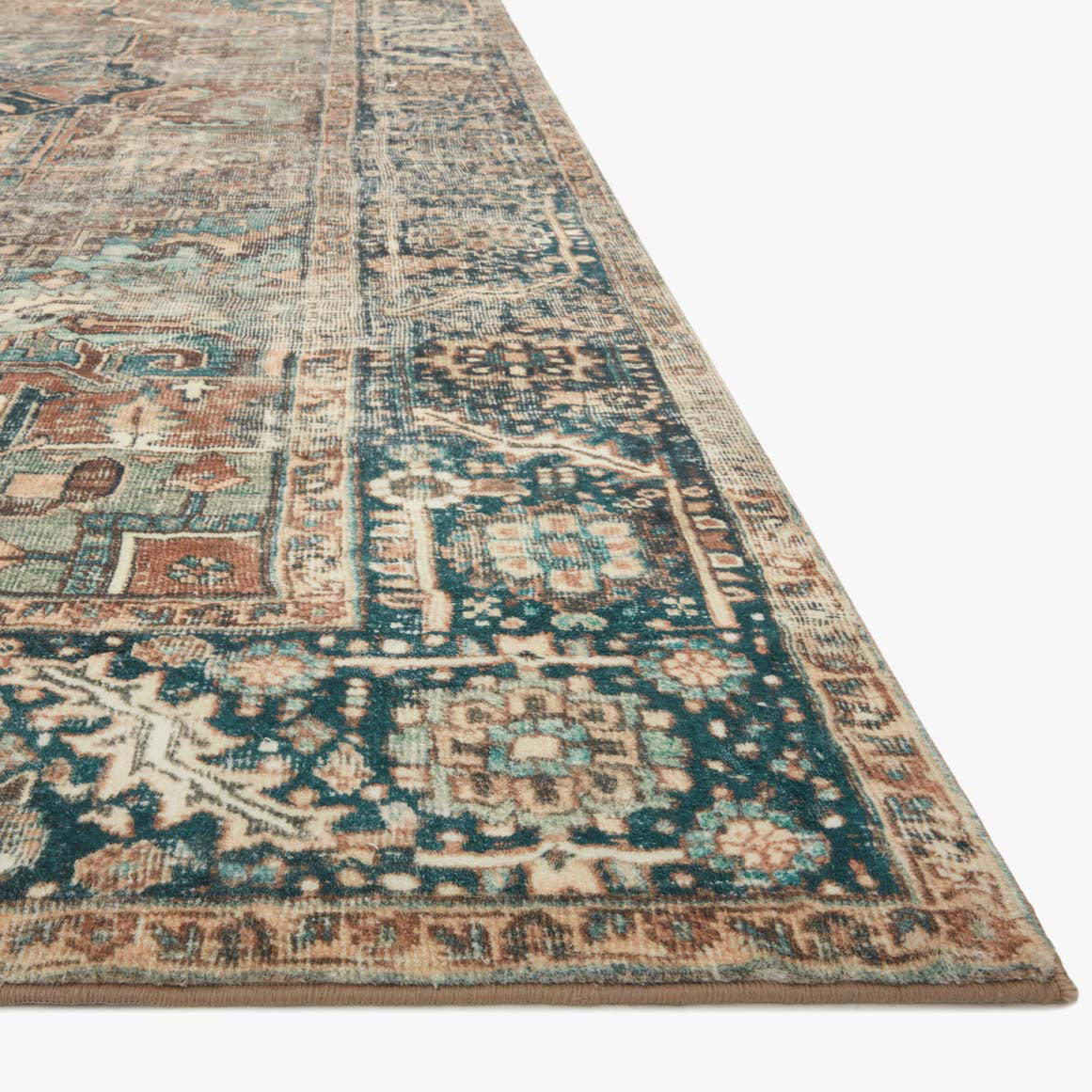 Loloi Margot CloudPile Terracotta/Lagoon Power Loomed Rug