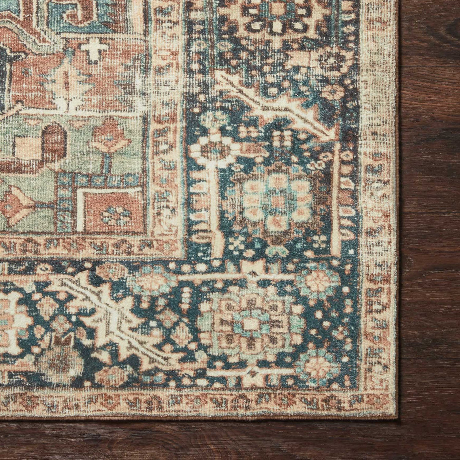 Loloi Margot CloudPile Terracotta/Lagoon Power Loomed Rug
