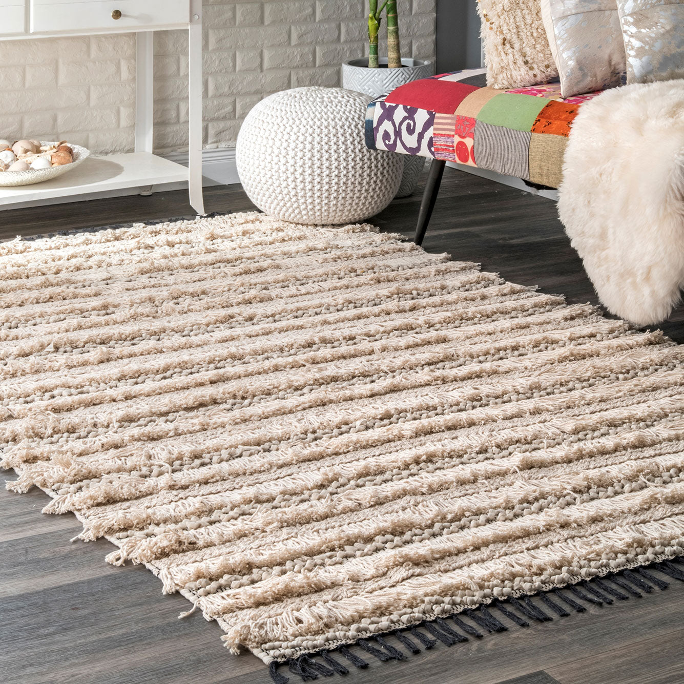 Houlton Hand Woven Shag Rug