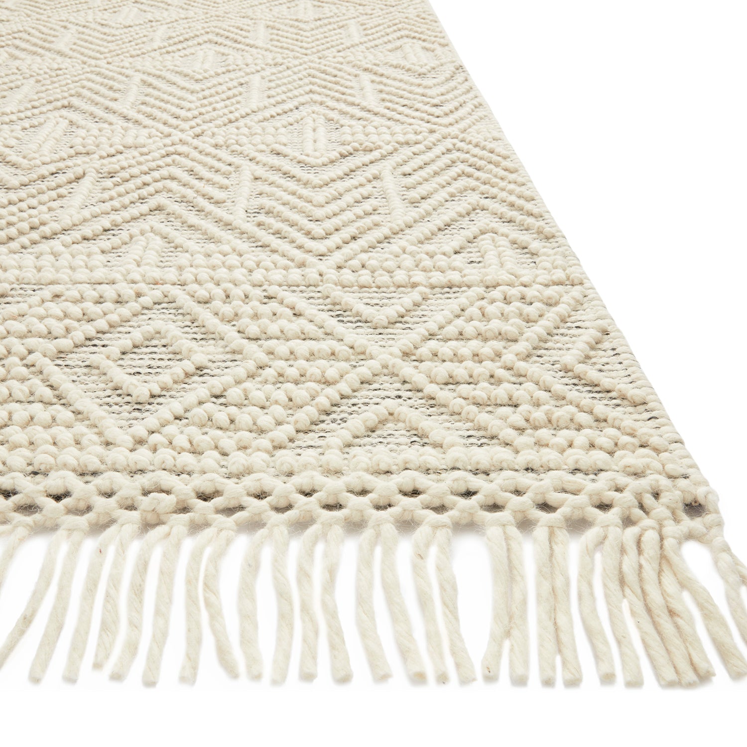 Loloi Noelle Stitch Ivory/Black Hand Woven Rug