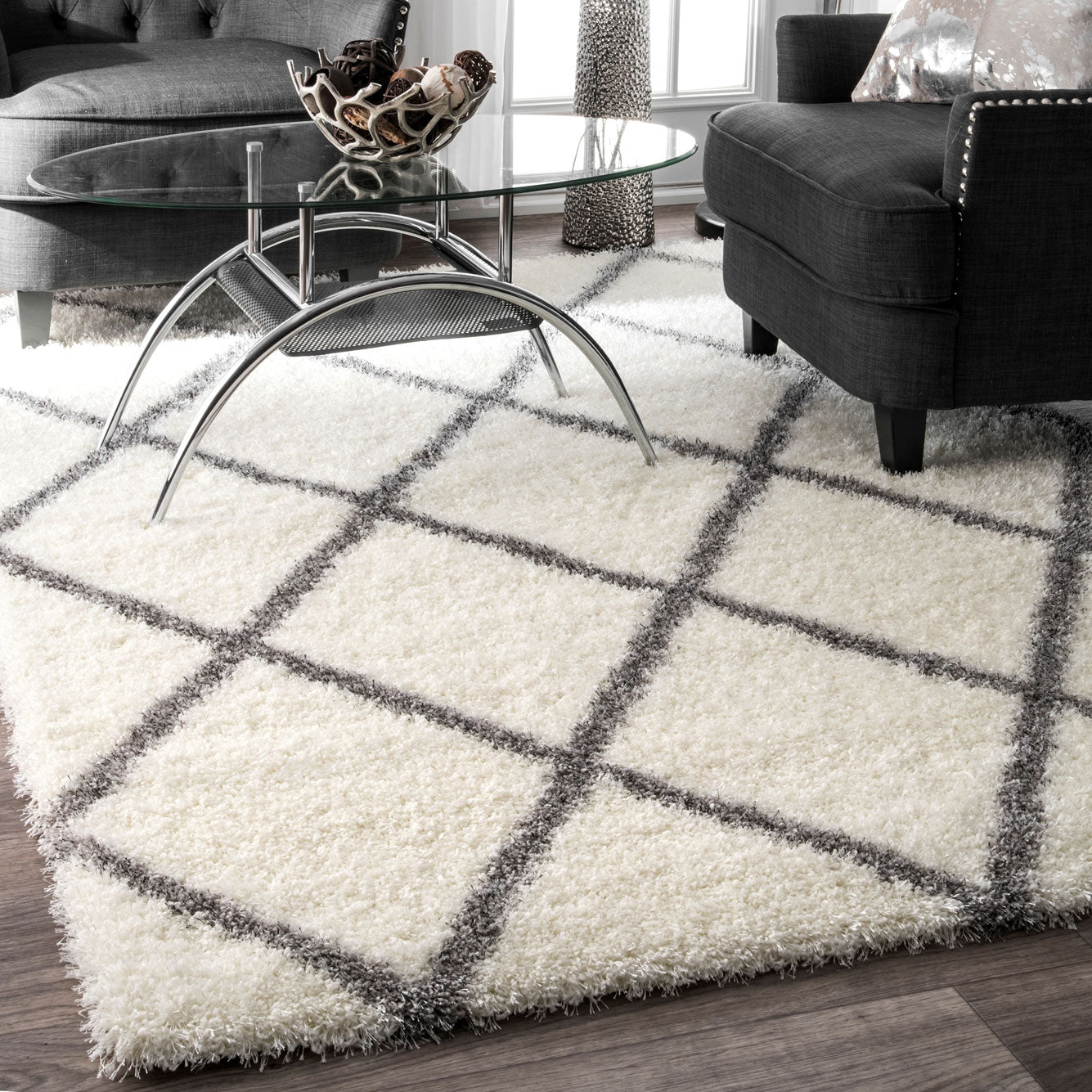 Alto Diamond Shag Rug