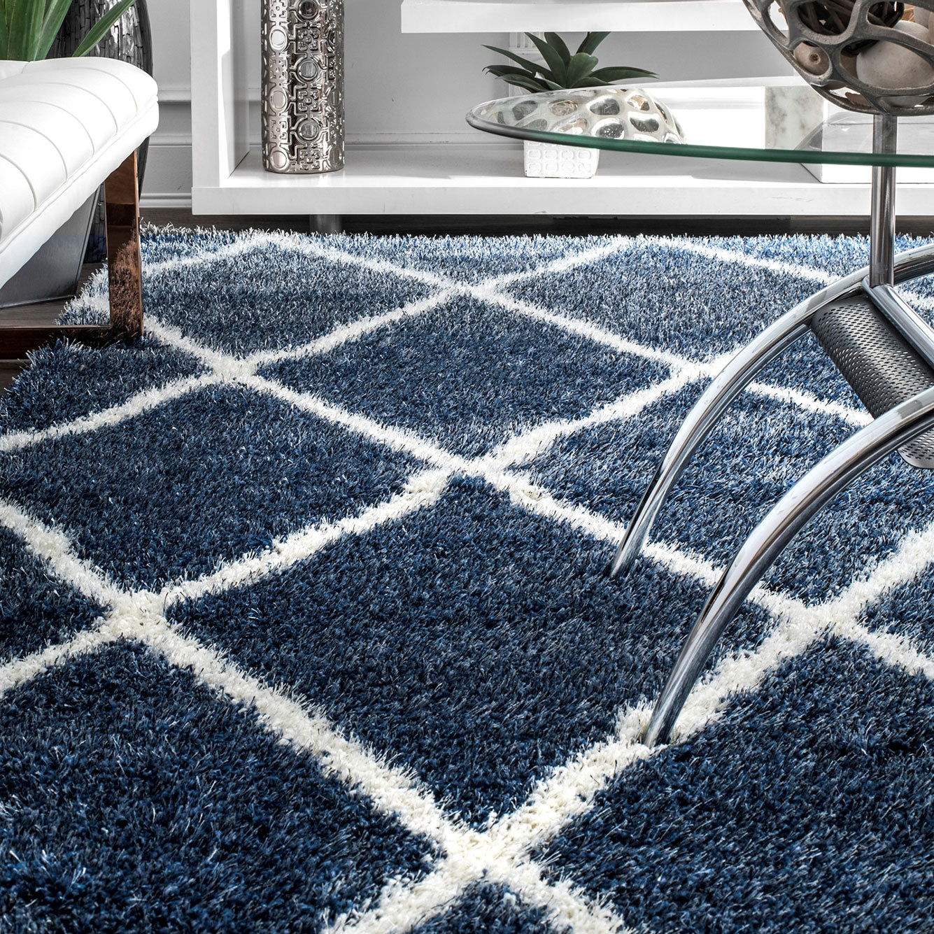Alto Diamond Shag Rug