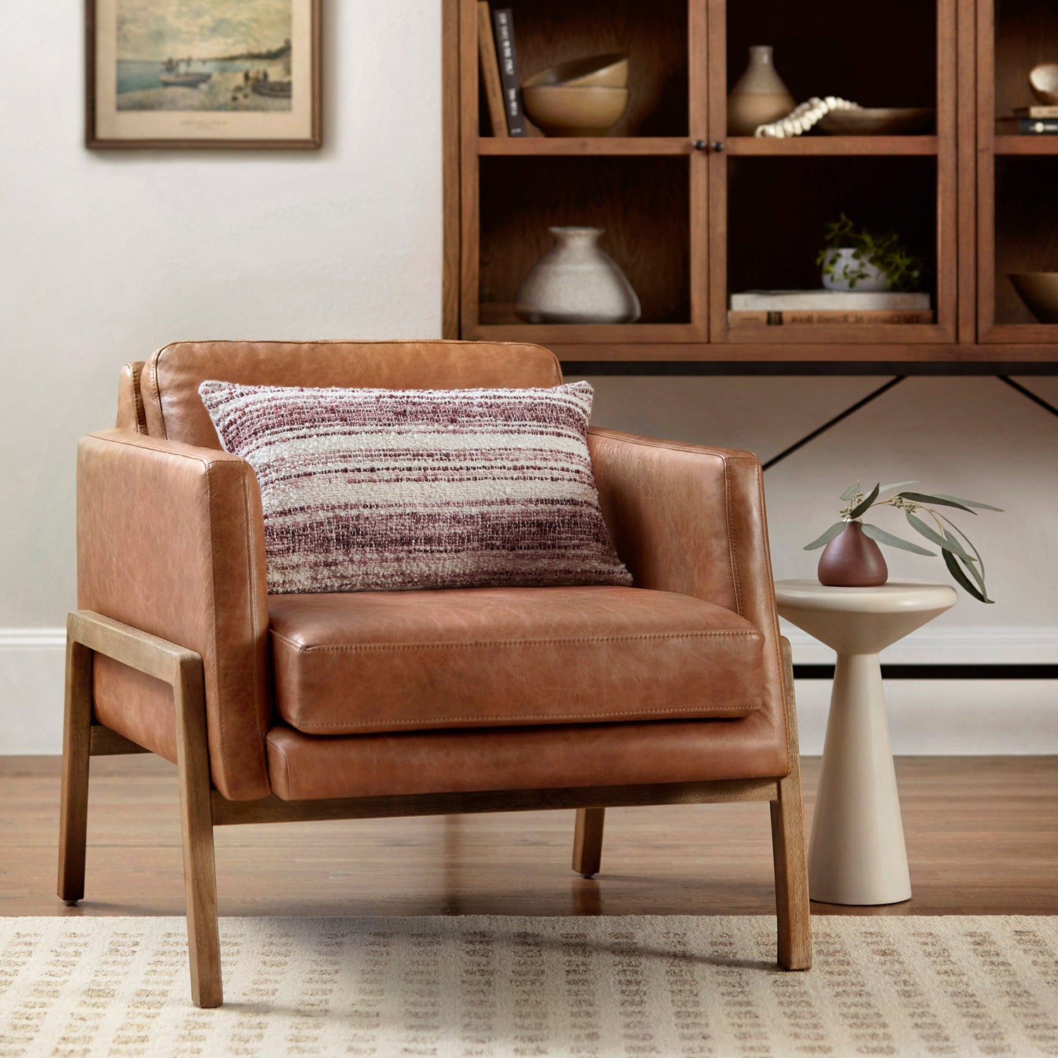 Chris Loves Julia x Loloi Meg Burgundy/Ivory Throw Pillow Set of 2