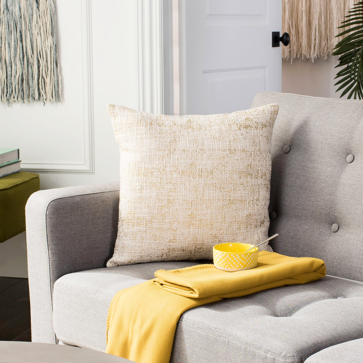 Stella Golden Throw Pillow