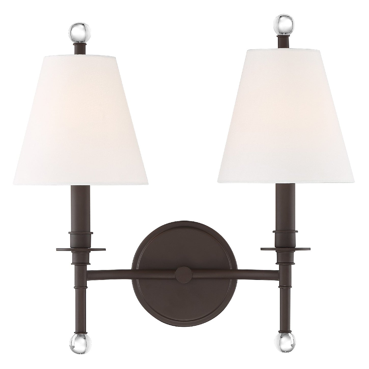 Crystorama Riverdale 2-Light Wall Sconce