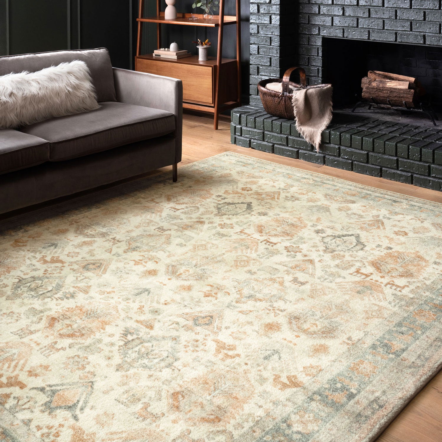 Loloi Rosette Beige/Multi Power Loomed Rug