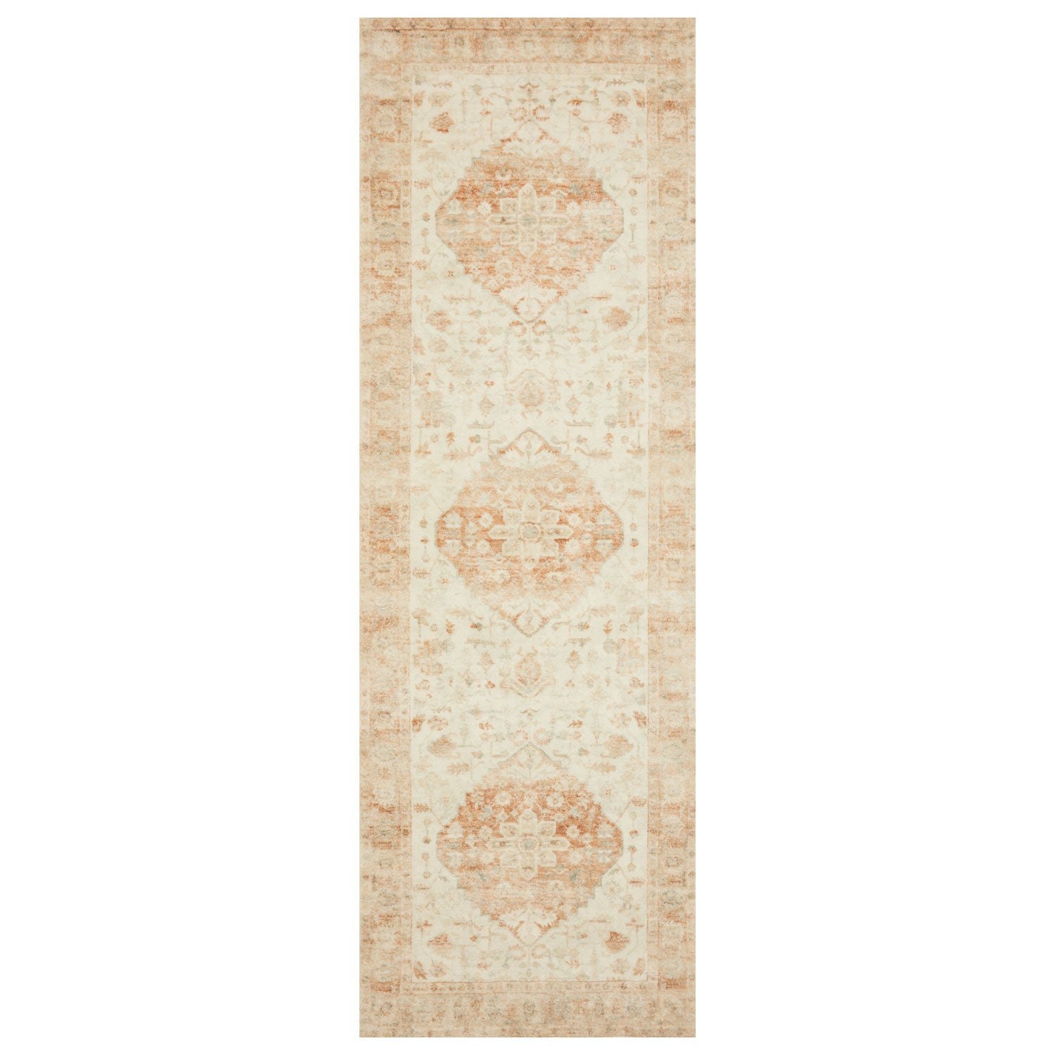 Loloi Rosette Ivory/Terracotta Power Loomed Rug