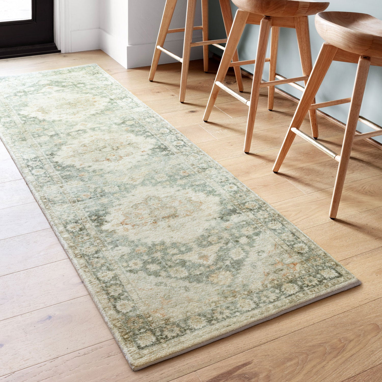 Loloi Rosette Teal/Ivory Power Loomed Rug