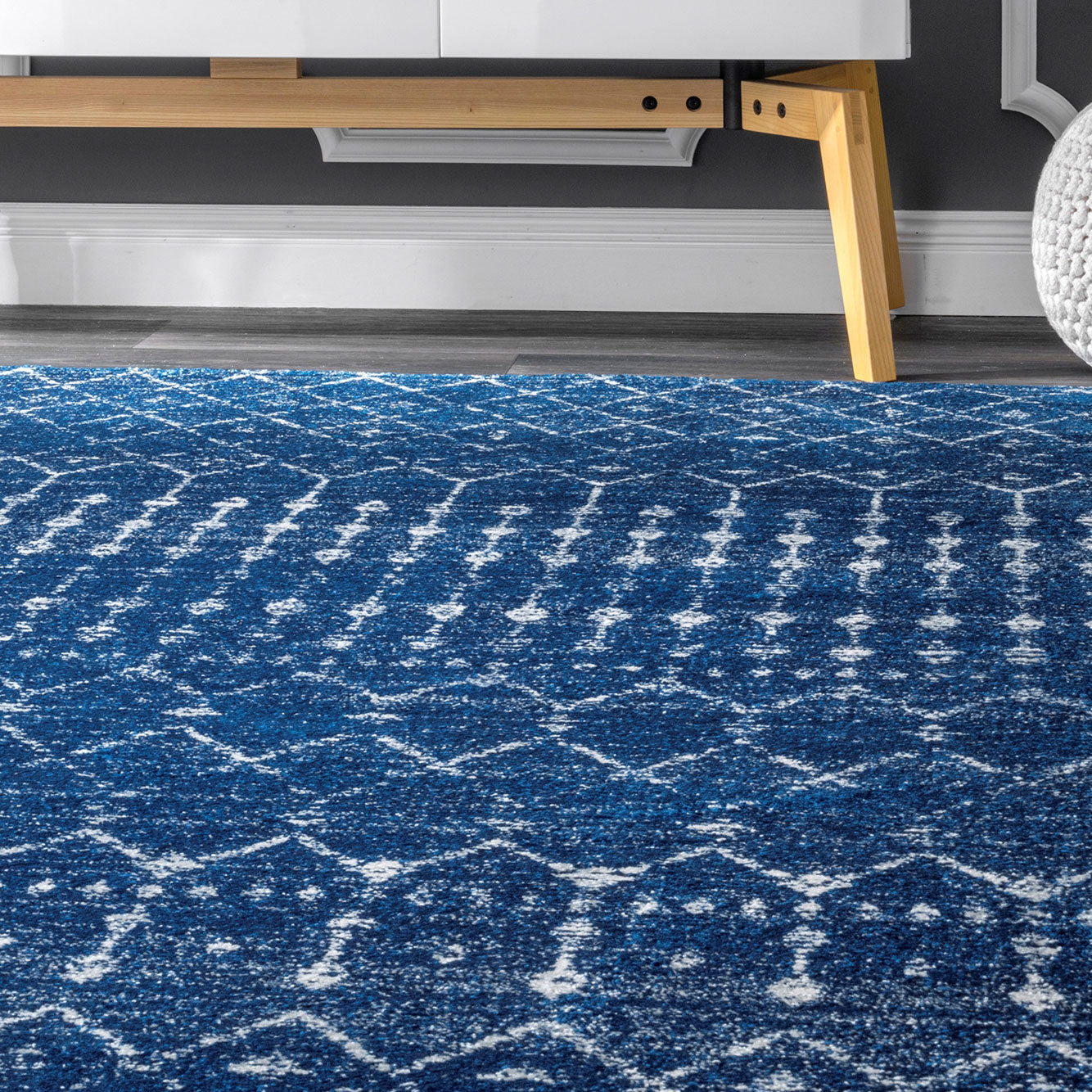 Acoma Machine Made Rug - Paynes Gray