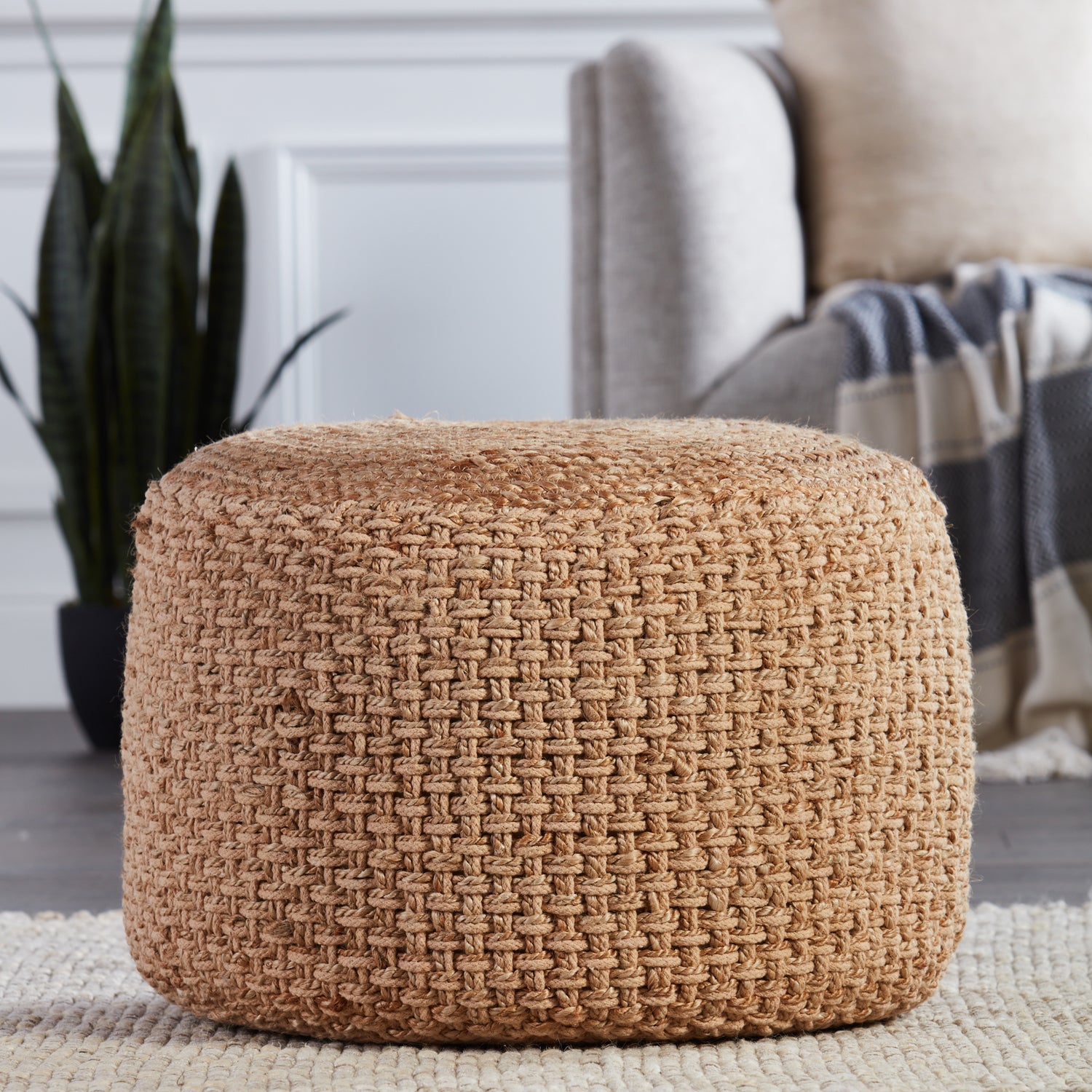 Jaipur Living Saba Kealani Jute Pouf