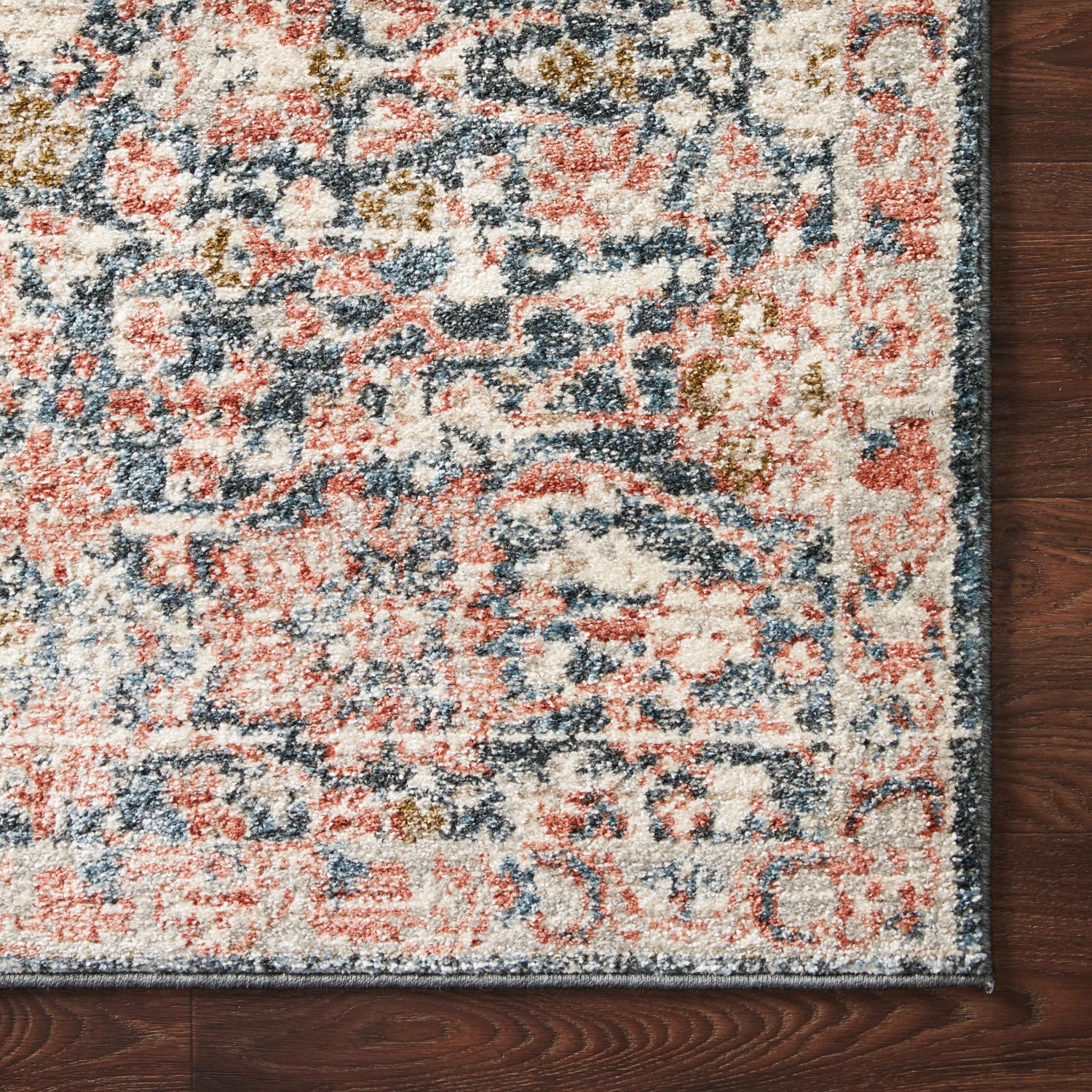 Loloi Saban Navy/Rust Power Loomed Rug