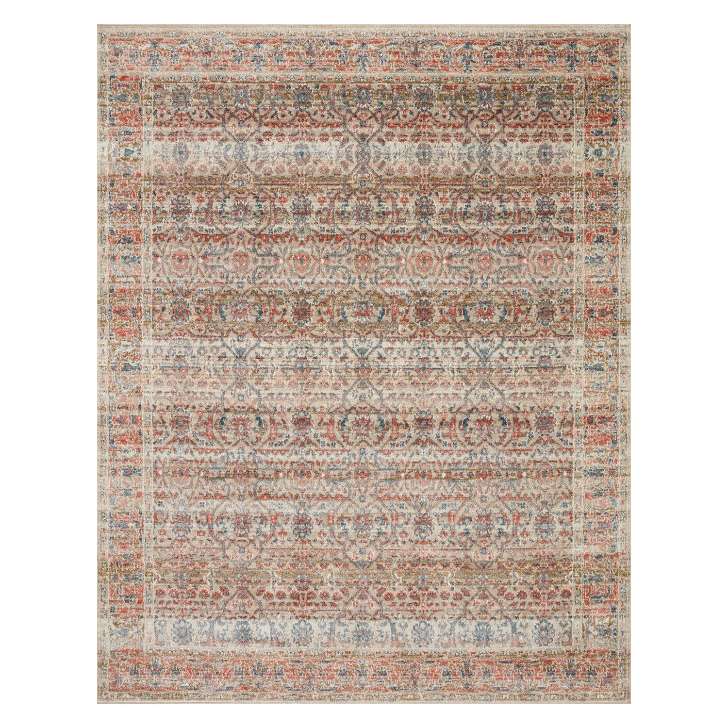 Loloi Saban Sand/Rust Power Loomed Rug