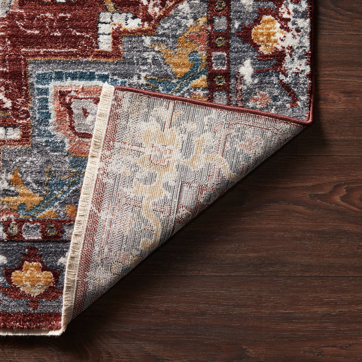 Loloi Samra Brick/Gray Power Loomed Rug