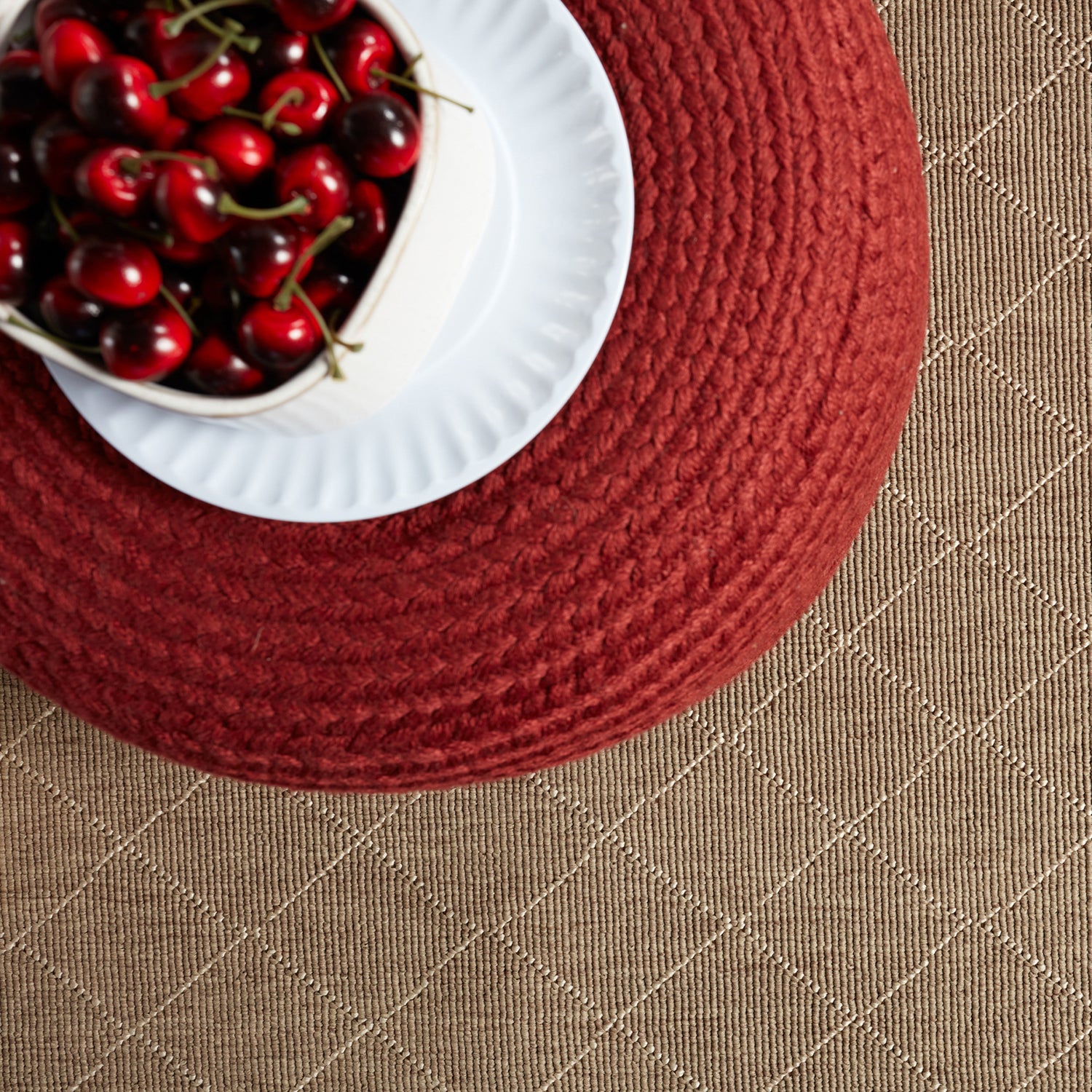 Vibe by Jaipur Living Saba Solar Santa Rosa Indoor/Outdoor Pouf