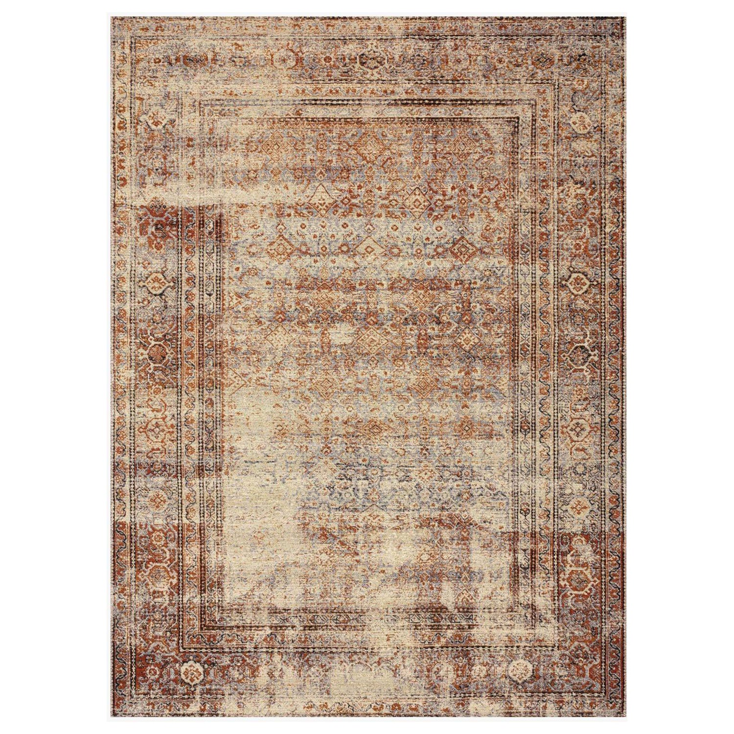 Loloi Sebastian Natural/Brick Power Loomed Rug