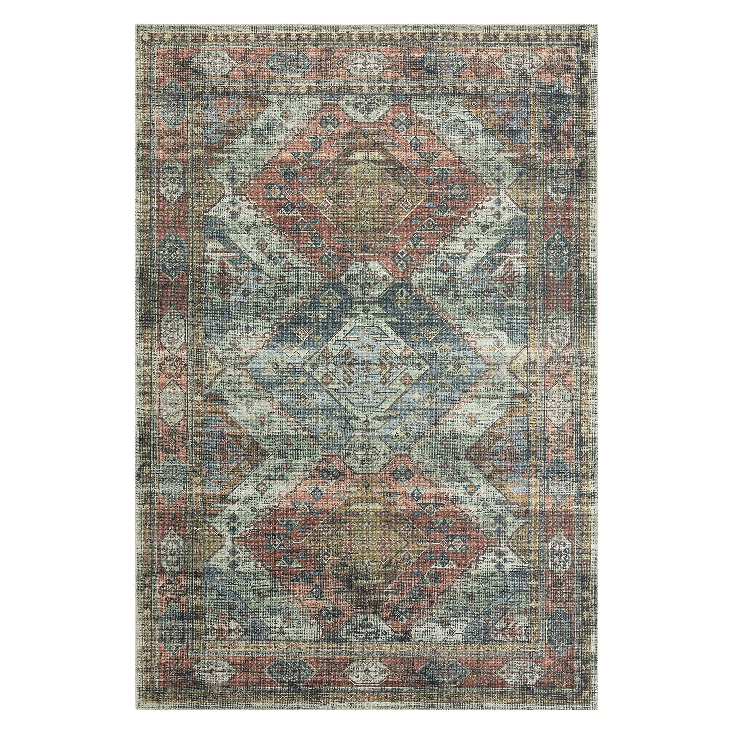 Loloi Skye Apricot/Mist Power Loomed Rug