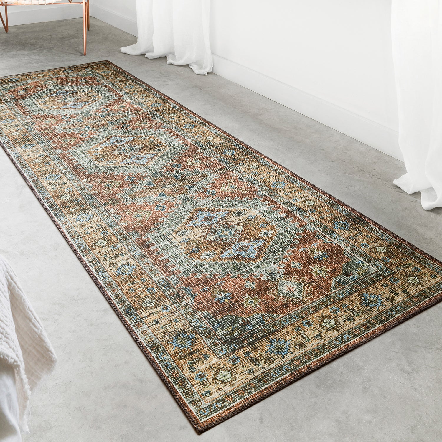 Loloi Skye Terracotta/Sky Power Loomed Rug
