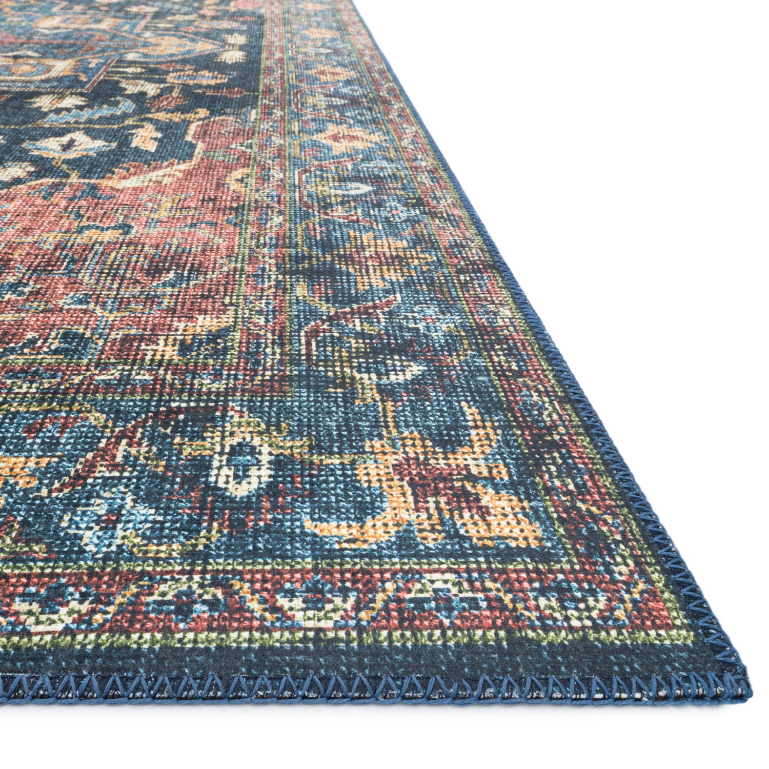 Loloi Skye Denim/Brick Power Loomed Rug